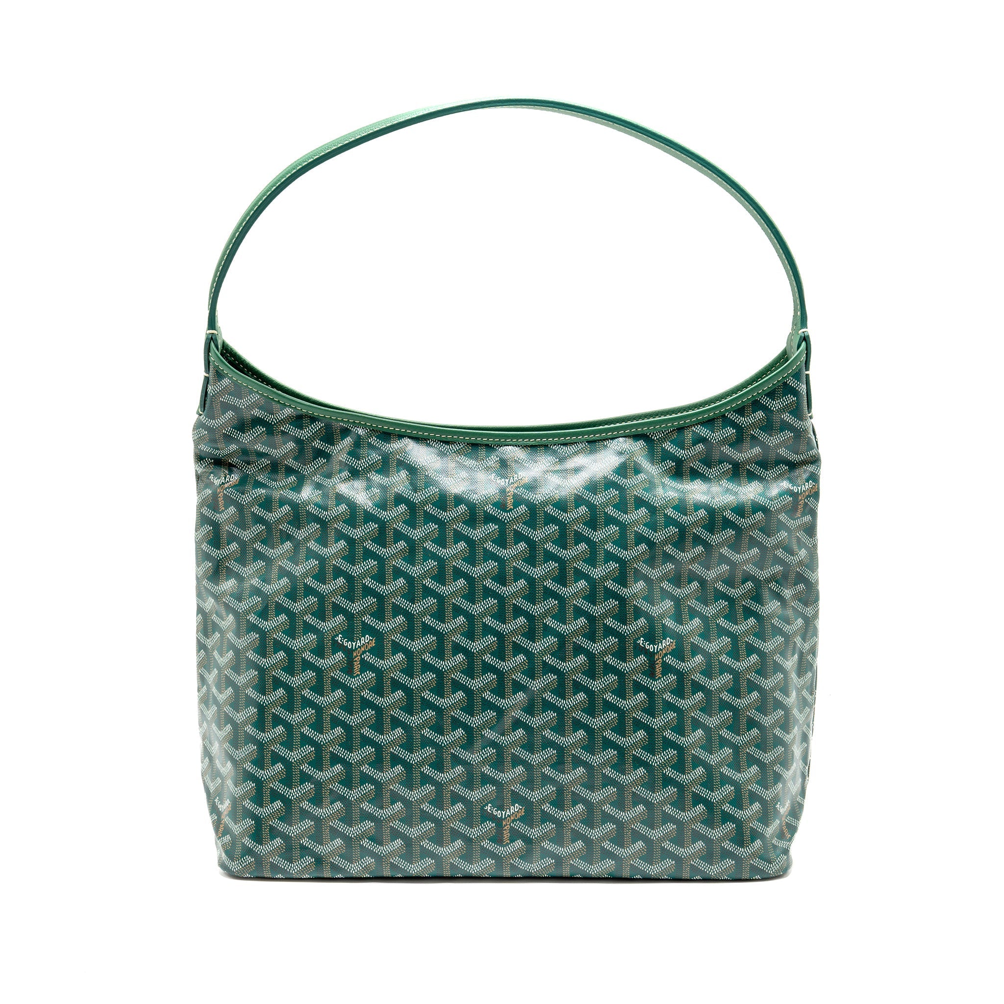 GOYARD BOHEME HOBO BAG GOYARDINE CANVAS GREEN SHW