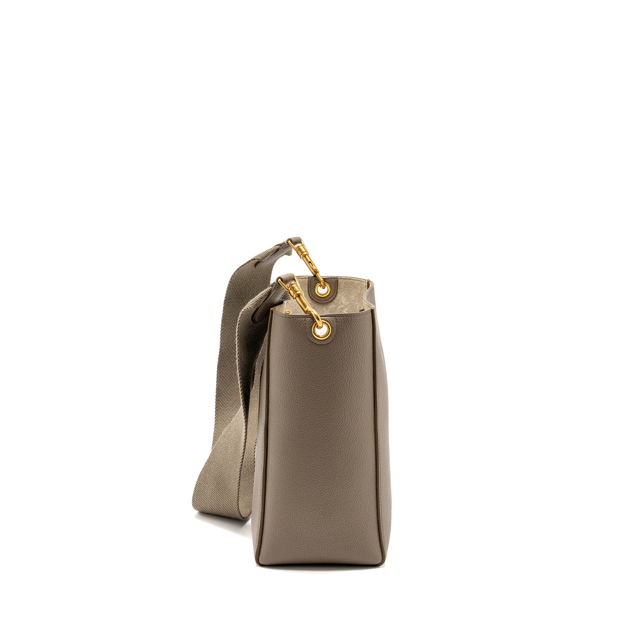 CELINE SANGLE BUCKET BAG CALFSKIN GREY GHW