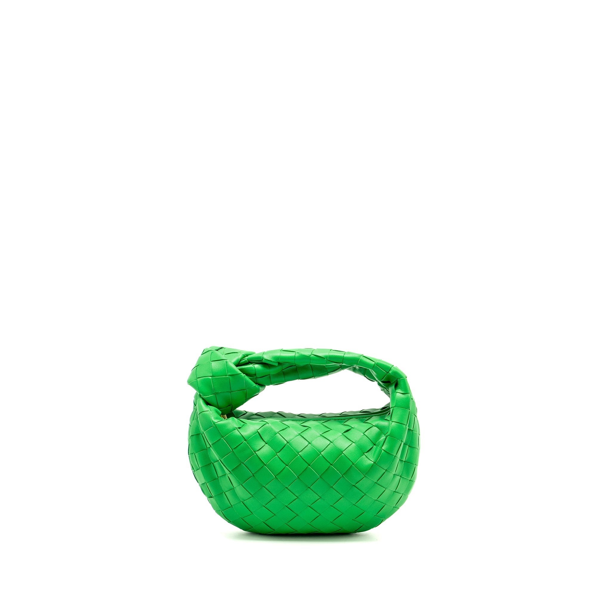 BOTTEGA VENETA MINI JODIE LAMBSKIN GREEN GHW