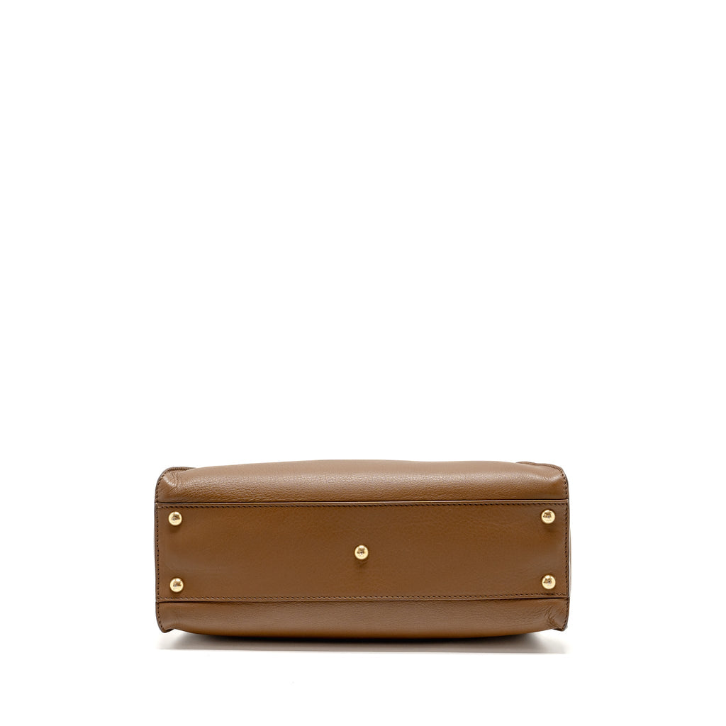 FENDI MEDIUM PEEKABOO CALFSKIN TOBACCO GHW