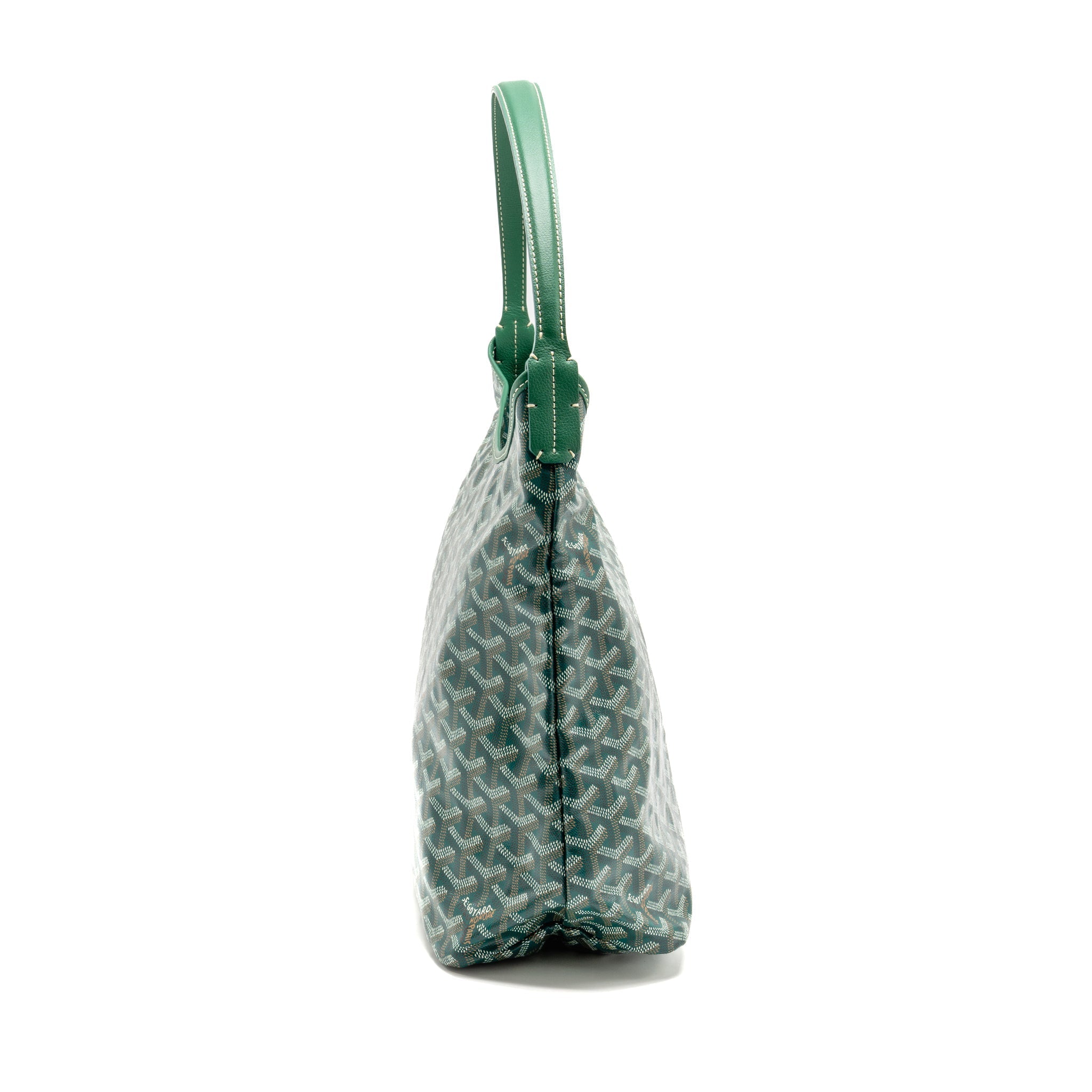 GOYARD BOHEME HOBO PM GOYARDINE CANVAS/CALFSKIN GREEN SHW