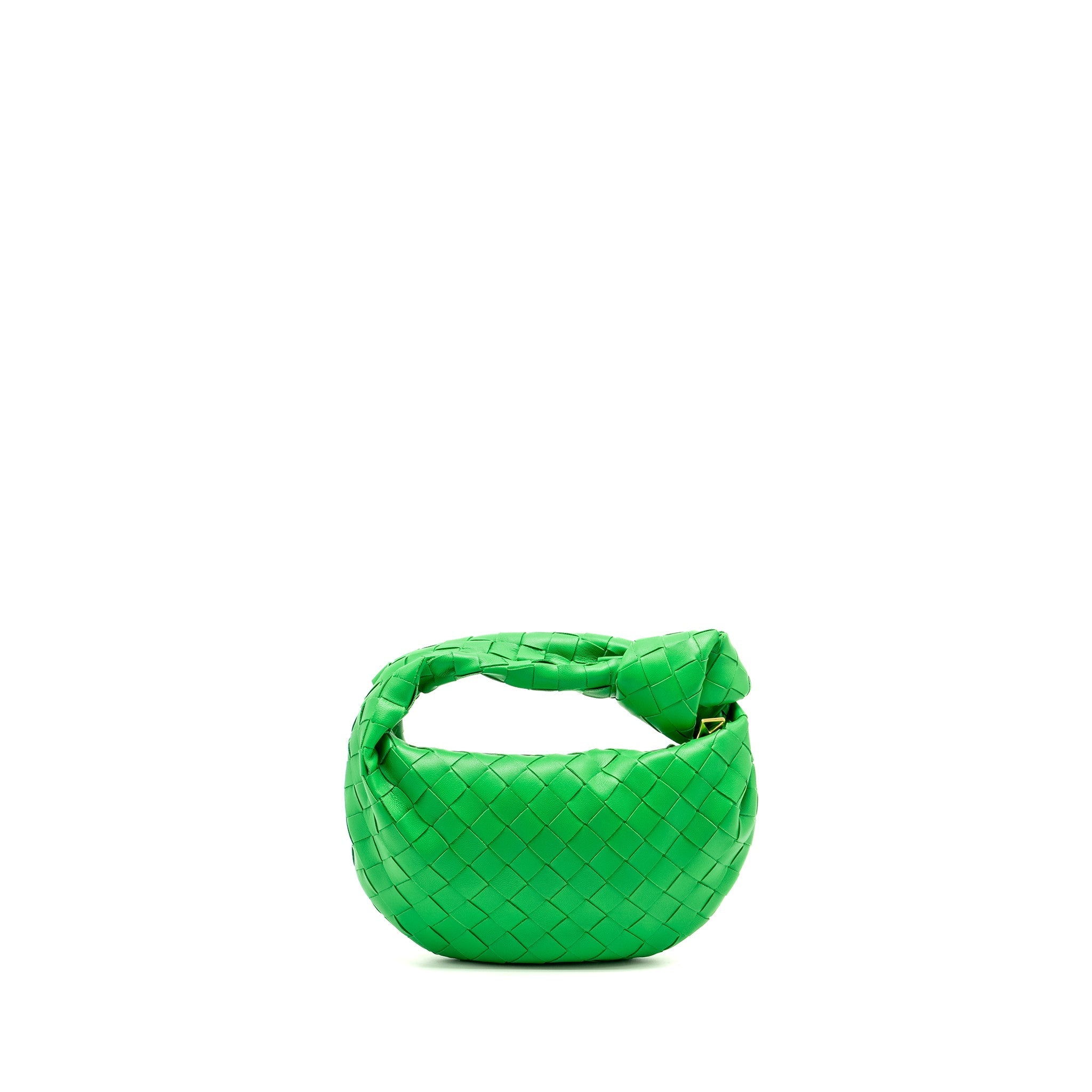 BOTTEGA VENETA MINI JODIE LAMBSKIN GREEN GHW