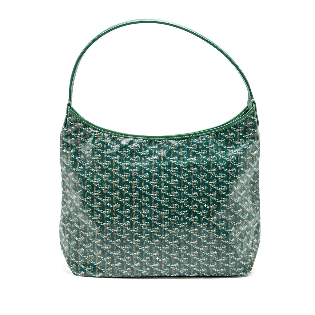 GOYARD BOHEME HOBO PM GOYARDINE CANVAS/CALFSKIN GREEN SHW