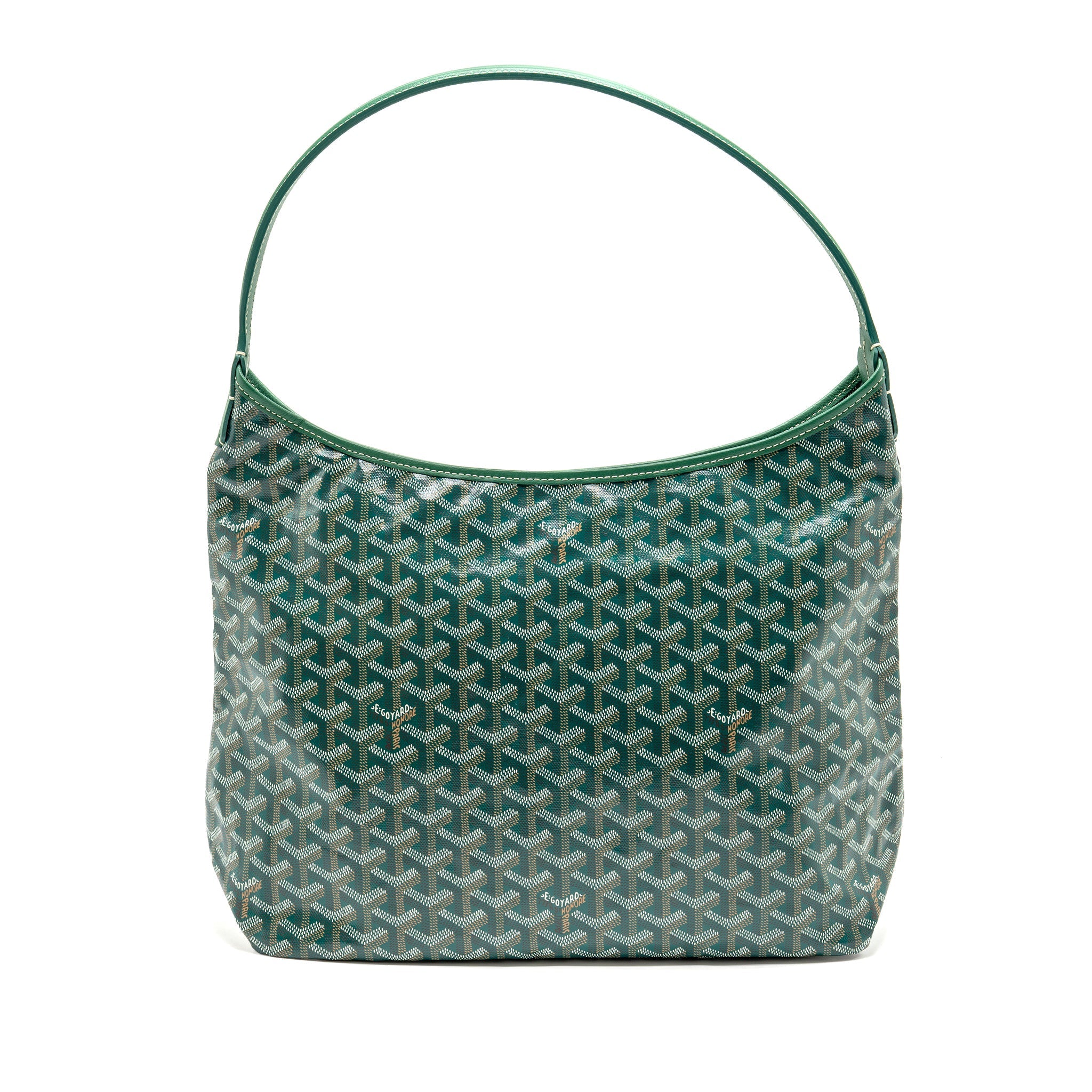 GOYARD BOHEME HOBO PM GOYARDINE CANVAS/CALFSKIN GREEN SHW