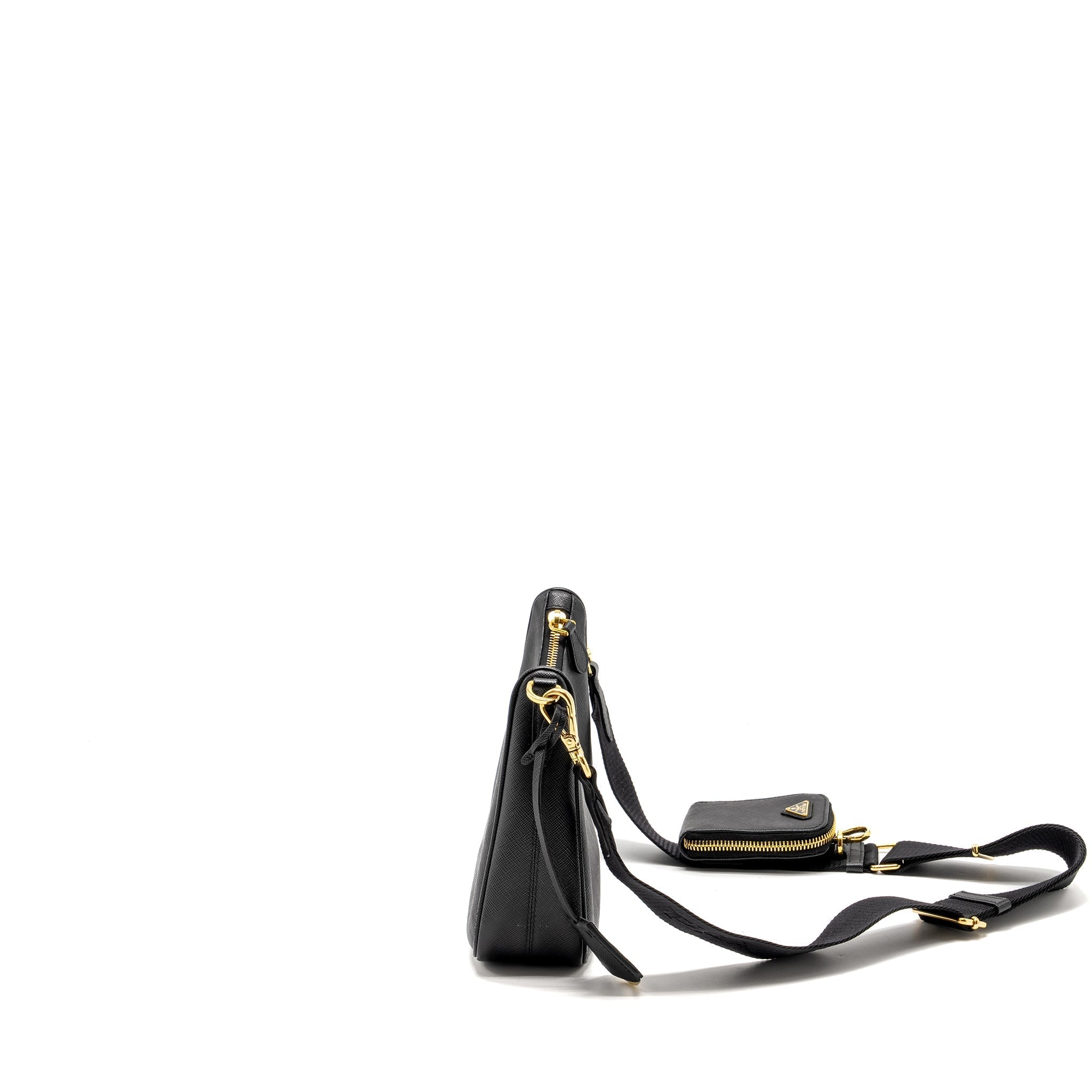 PRADA RE-EDITION 2005 SAFFIANO LEATHER BLACK GHW
