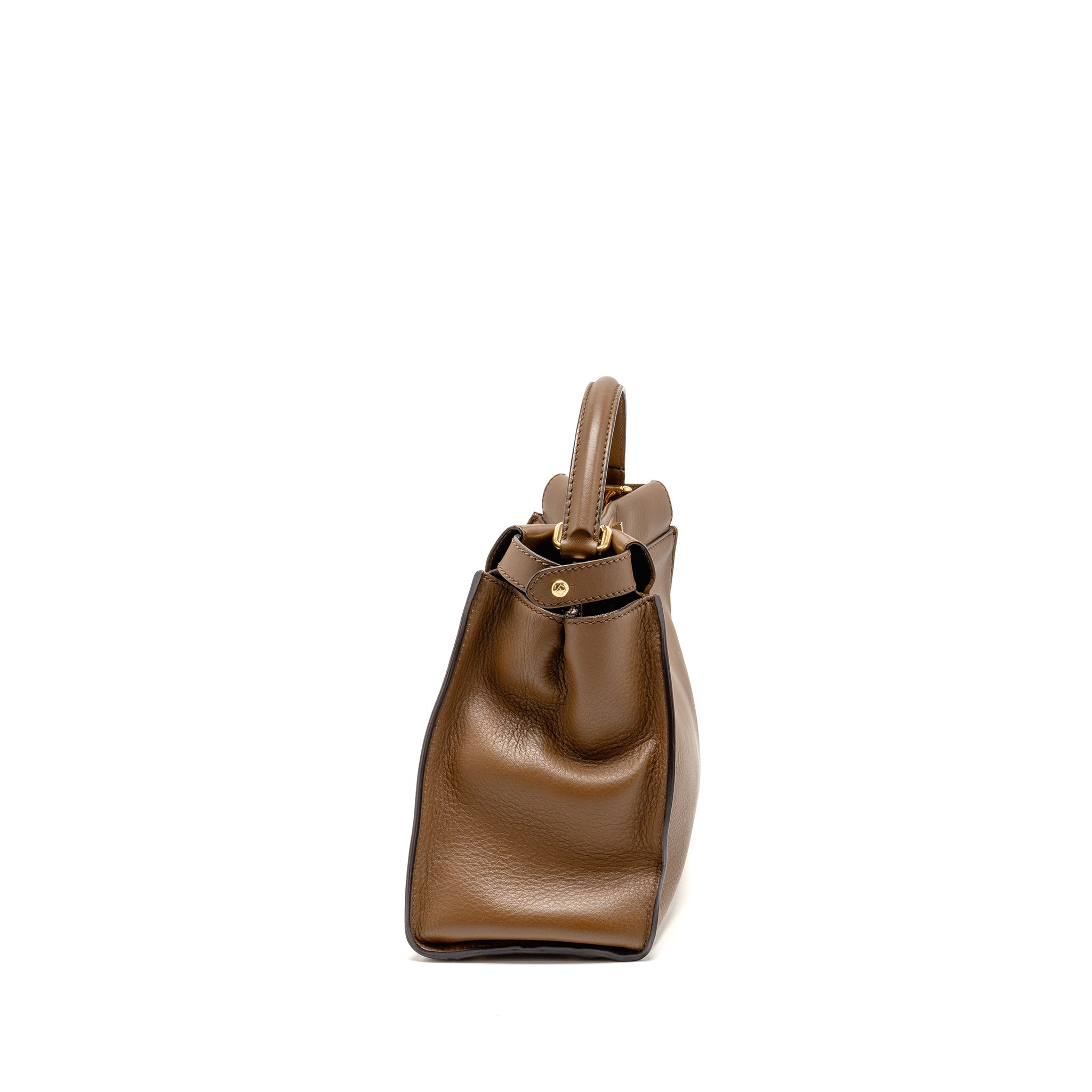 FENDI MEDIUM PEEKABOO CALFSKIN TOBACCO GHW