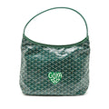 GOYARD BOHEME HOBO PM GOYARDINE CANVAS/CALFSKIN GREEN SHW