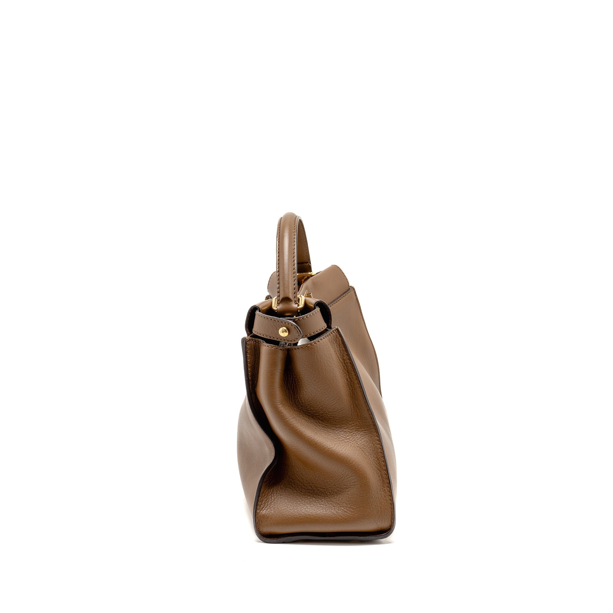 FENDI MEDIUM PEEKABOO CALFSKIN TOBACCO GHW
