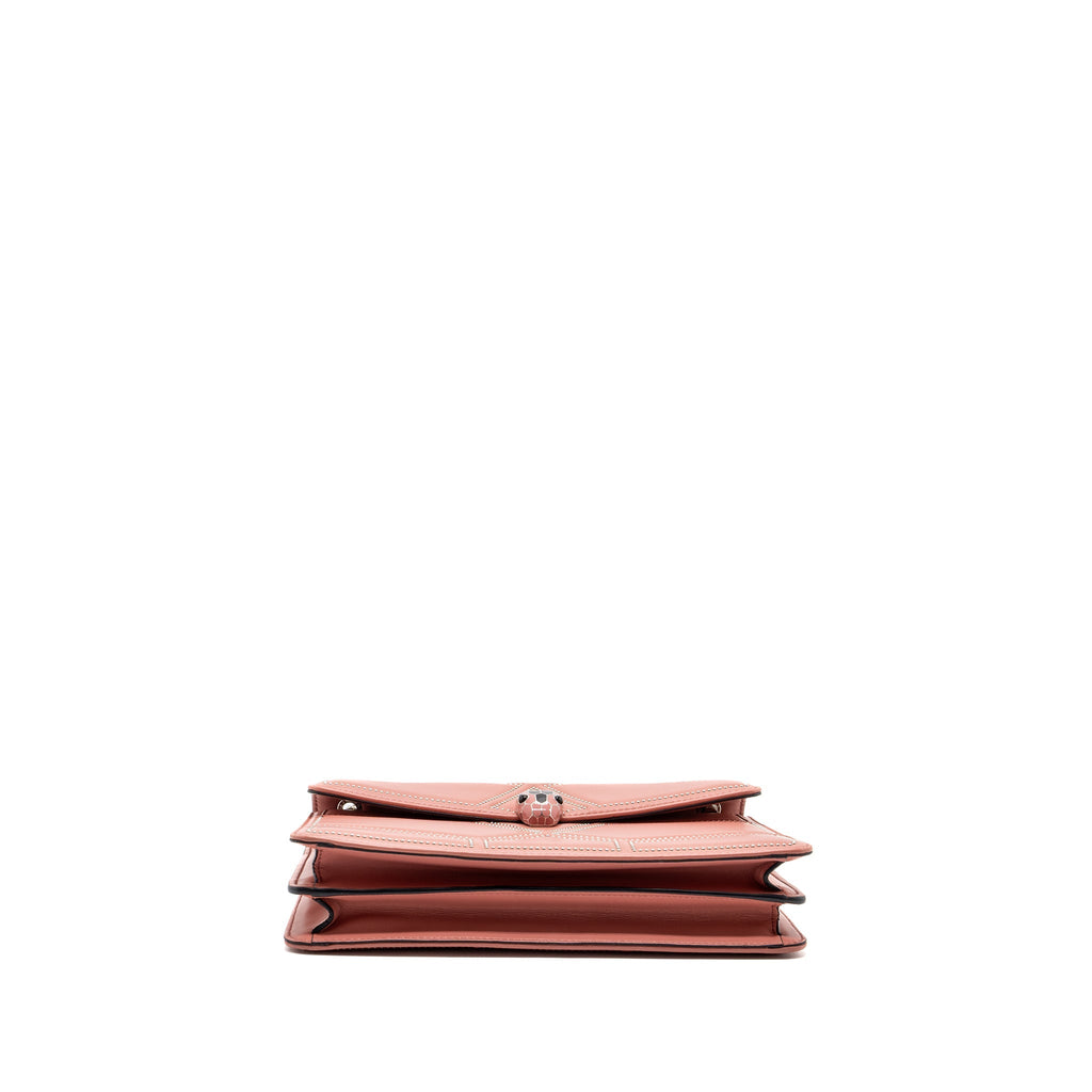 BVLGARI SERPENTI FOREVER SHOULDER BAG STUD LIMITED LAMBSKIN DARK PINK SHW