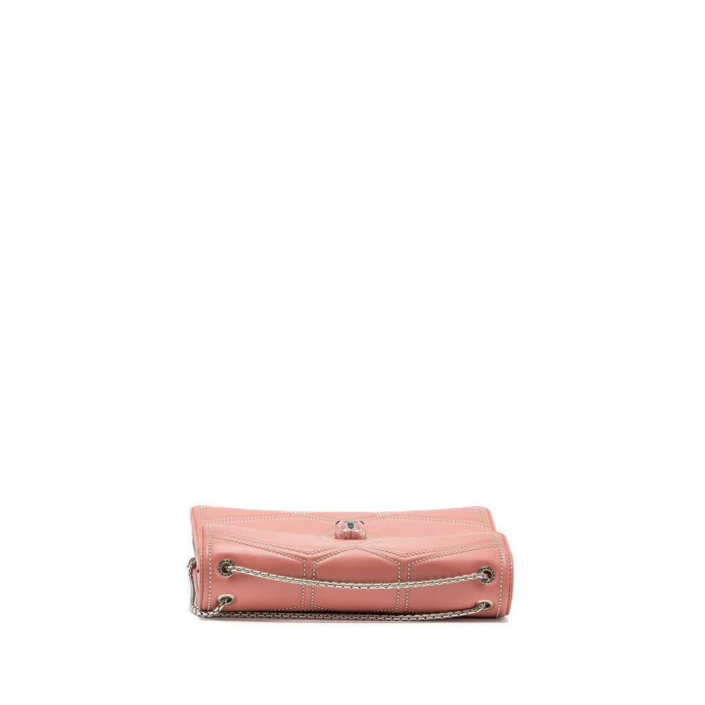 BVLGARI SERPENTI FOREVER SHOULDER BAG STUD LIMITED LAMBSKIN DARK PINK SHW