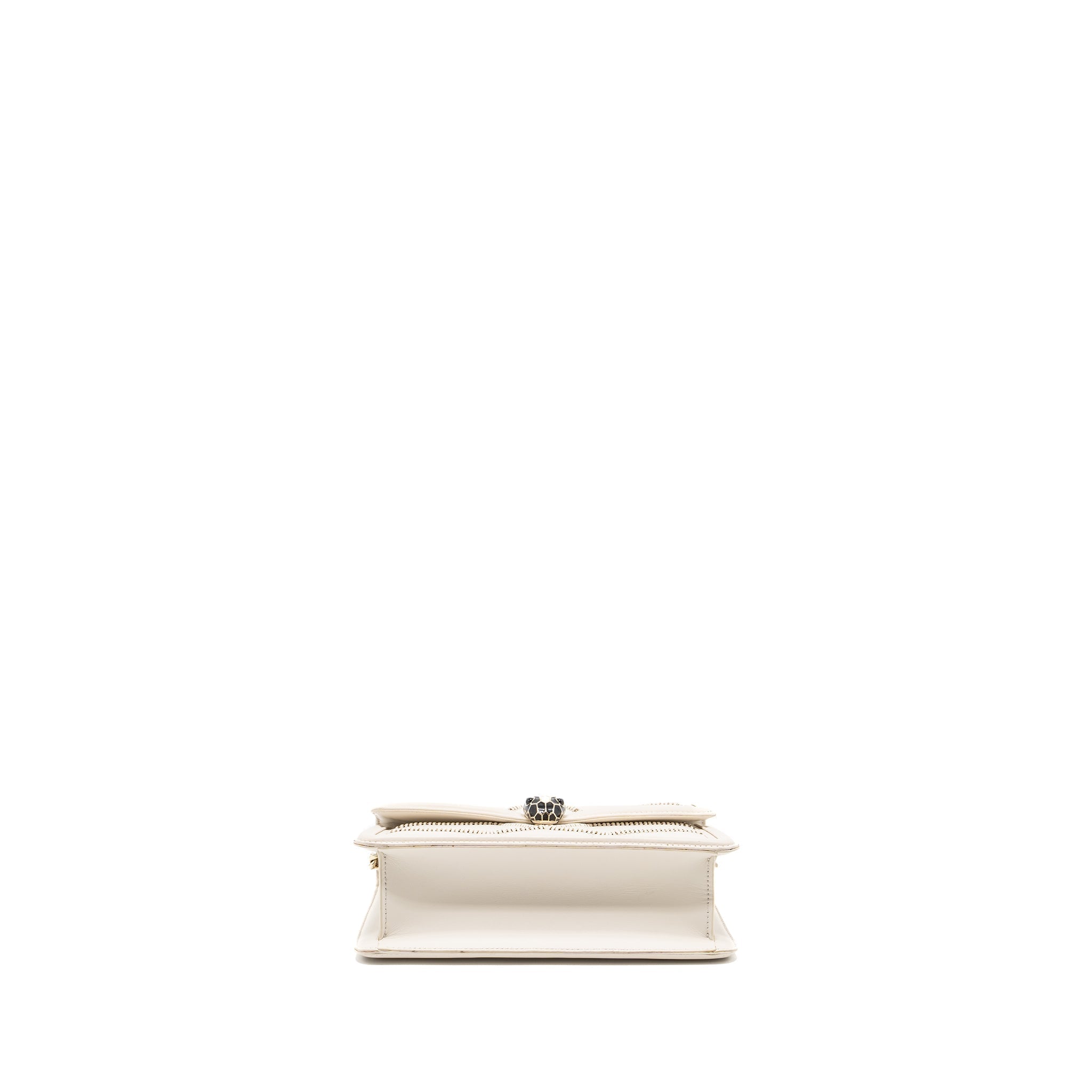 BVLGARI SERPENTI FLAP CHAIN BAG CALFSKIN LIMITED EDITION WHITE LGHW