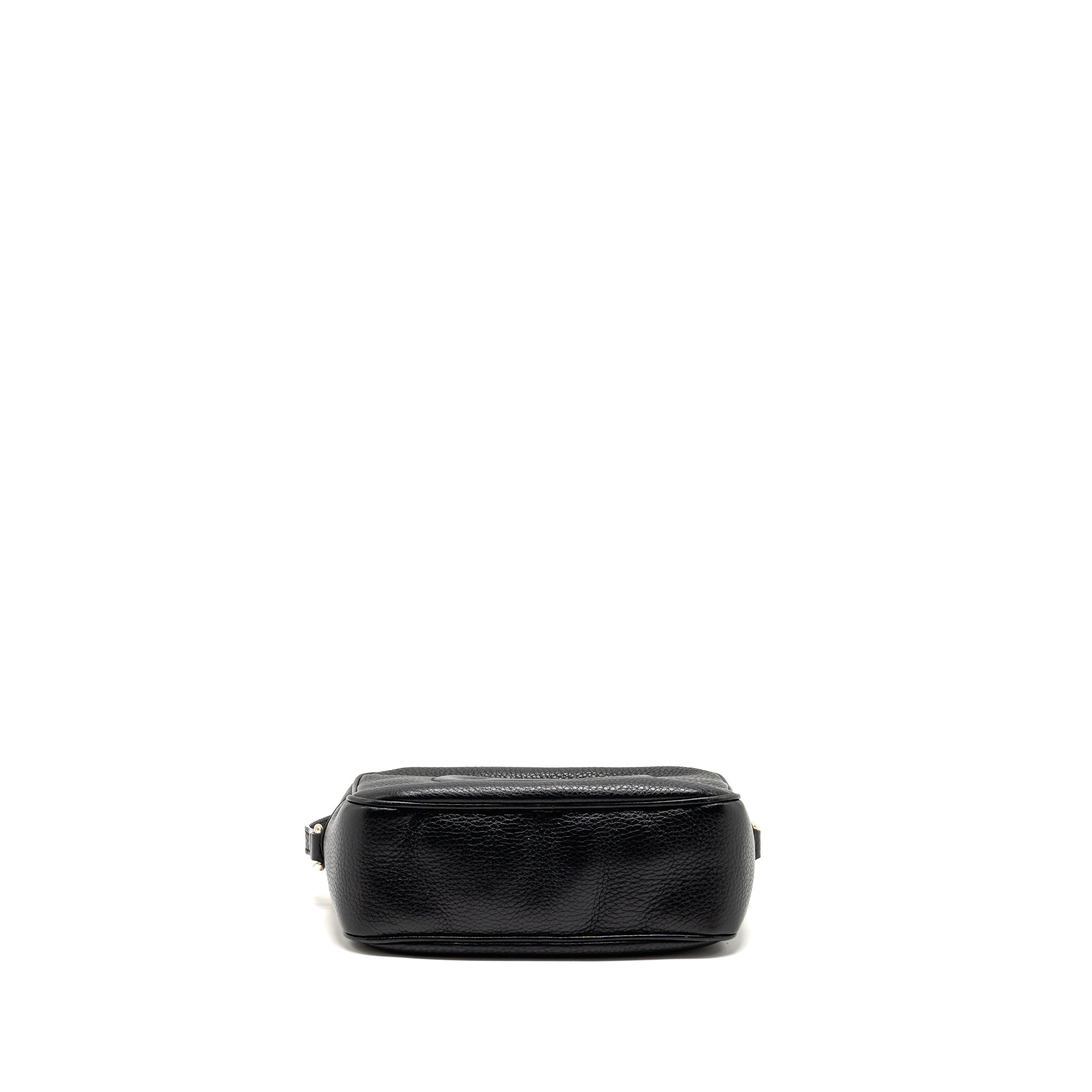 GUCCI SOHO DISCO CAMERA CROSSBODY BAG CALFSKIN BLACK LGHW
