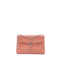 BVLGARI SERPENTI FOREVER SHOULDER BAG STUD LIMITED LAMBSKIN DARK PINK SHW