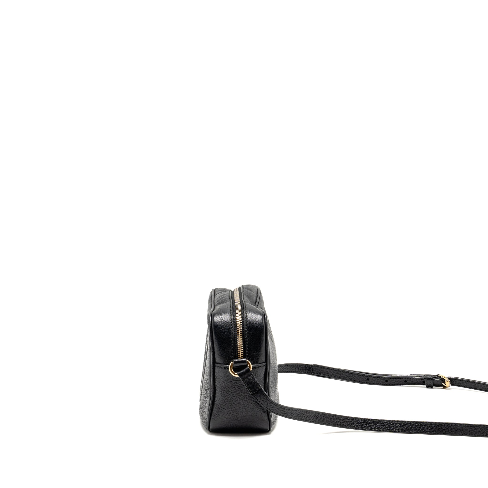 GUCCI SOHO DISCO CAMERA CROSSBODY BAG CALFSKIN BLACK LGHW