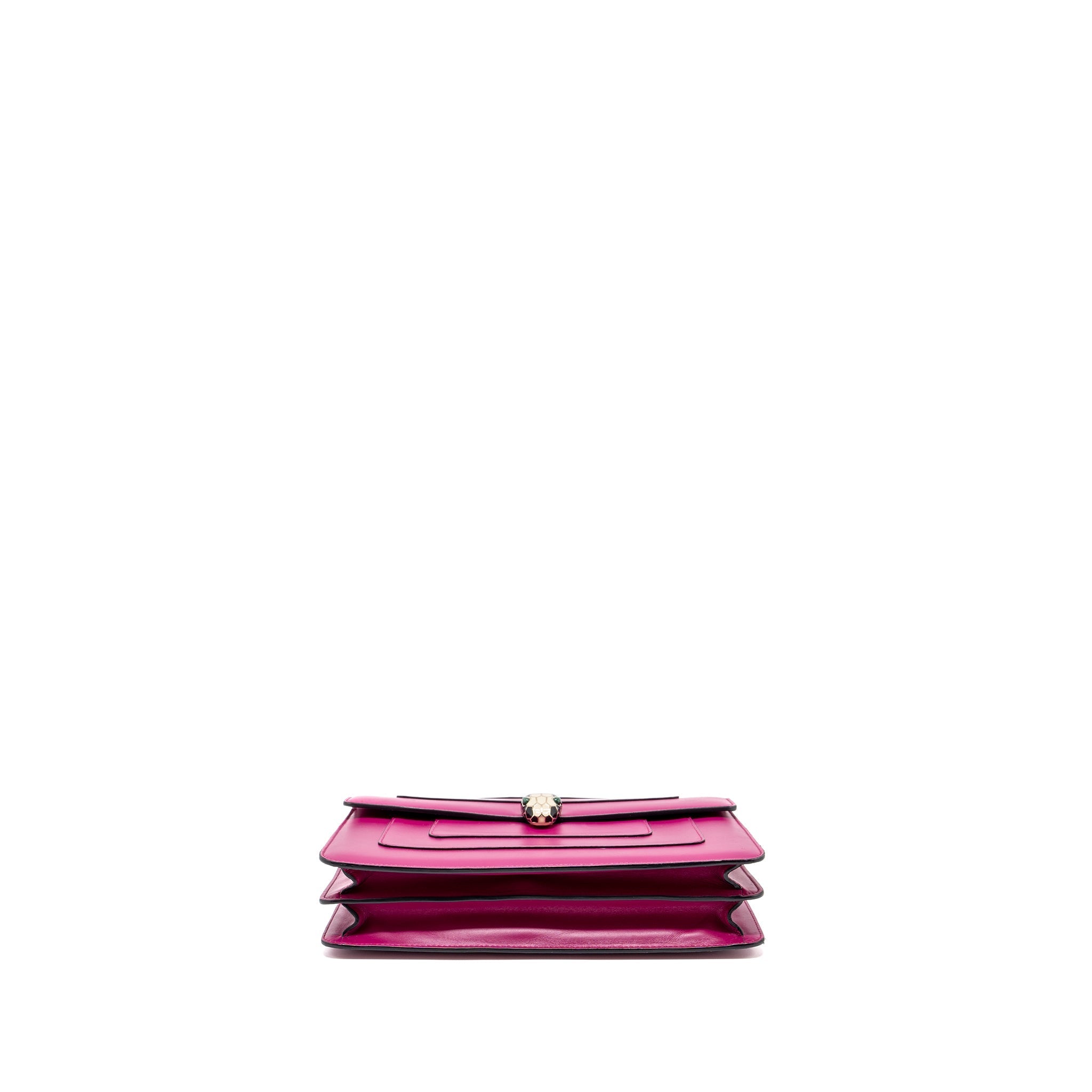 BVLGARI SERPENTI FOREVER FLAP BAG CALFSKIN DARK PINK GHW