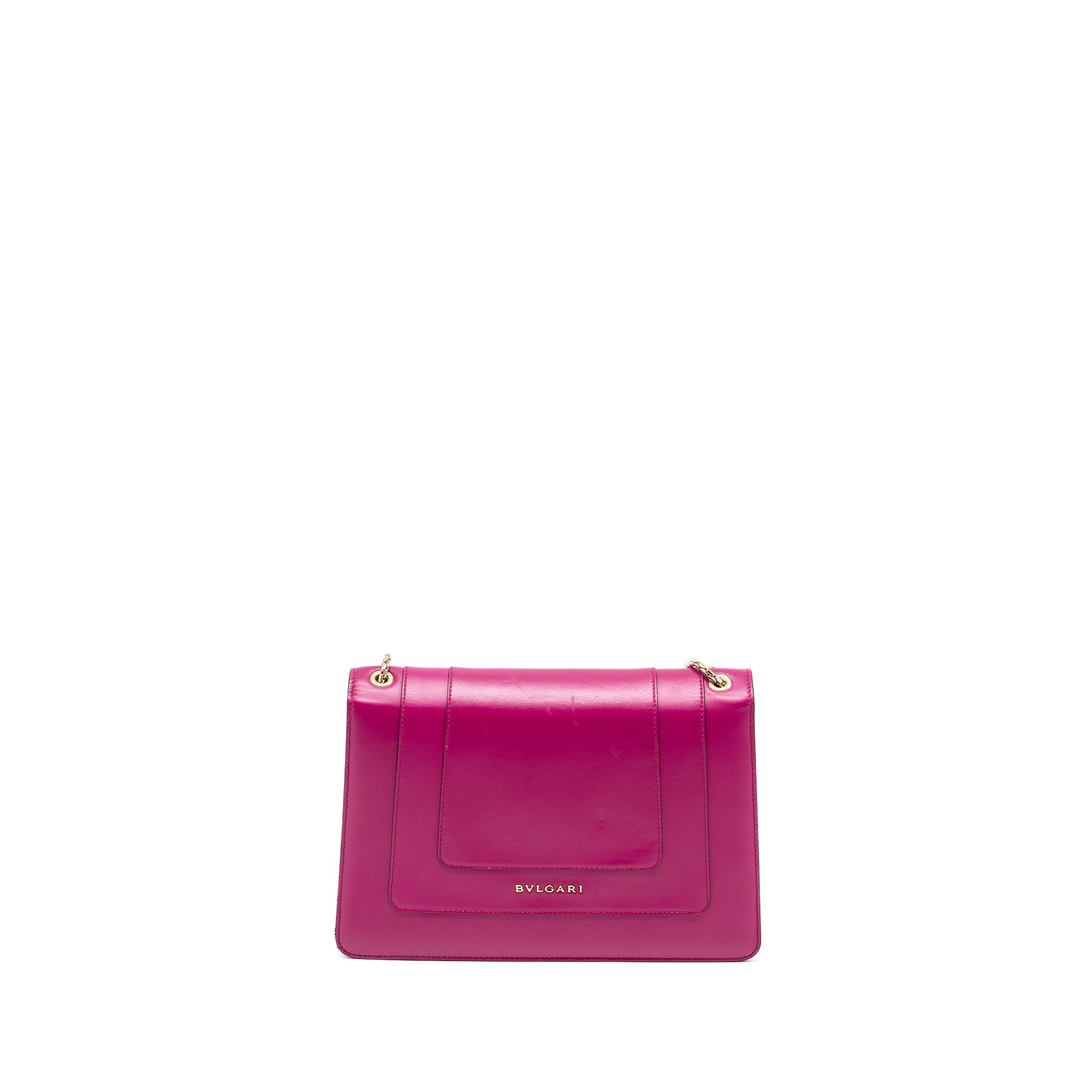 BVLGARI SERPENTI FOREVER FLAP BAG CALFSKIN DARK PINK GHW