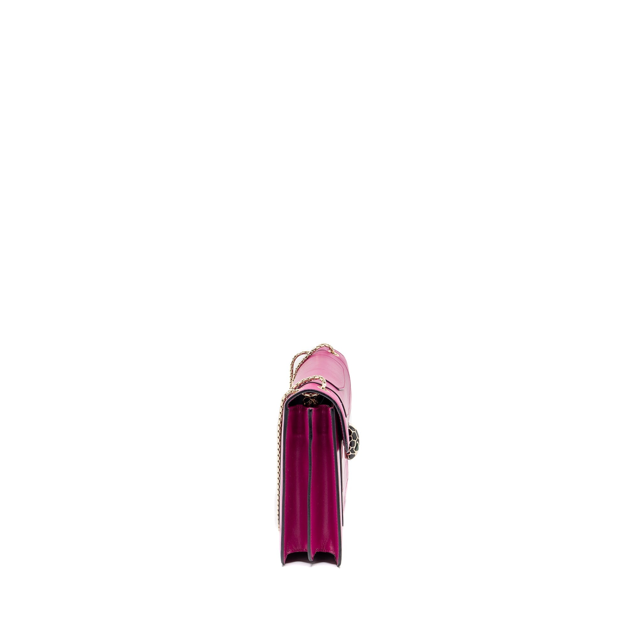 BVLGARI SERPENTI FOREVER FLAP BAG CALFSKIN DARK PINK GHW