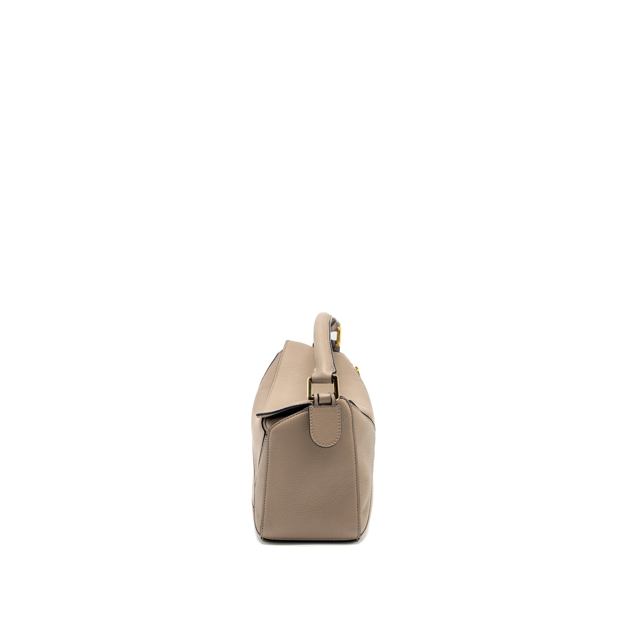 LOEWE SMALL PUZZLE BAG CALFSKIN SAND GHW