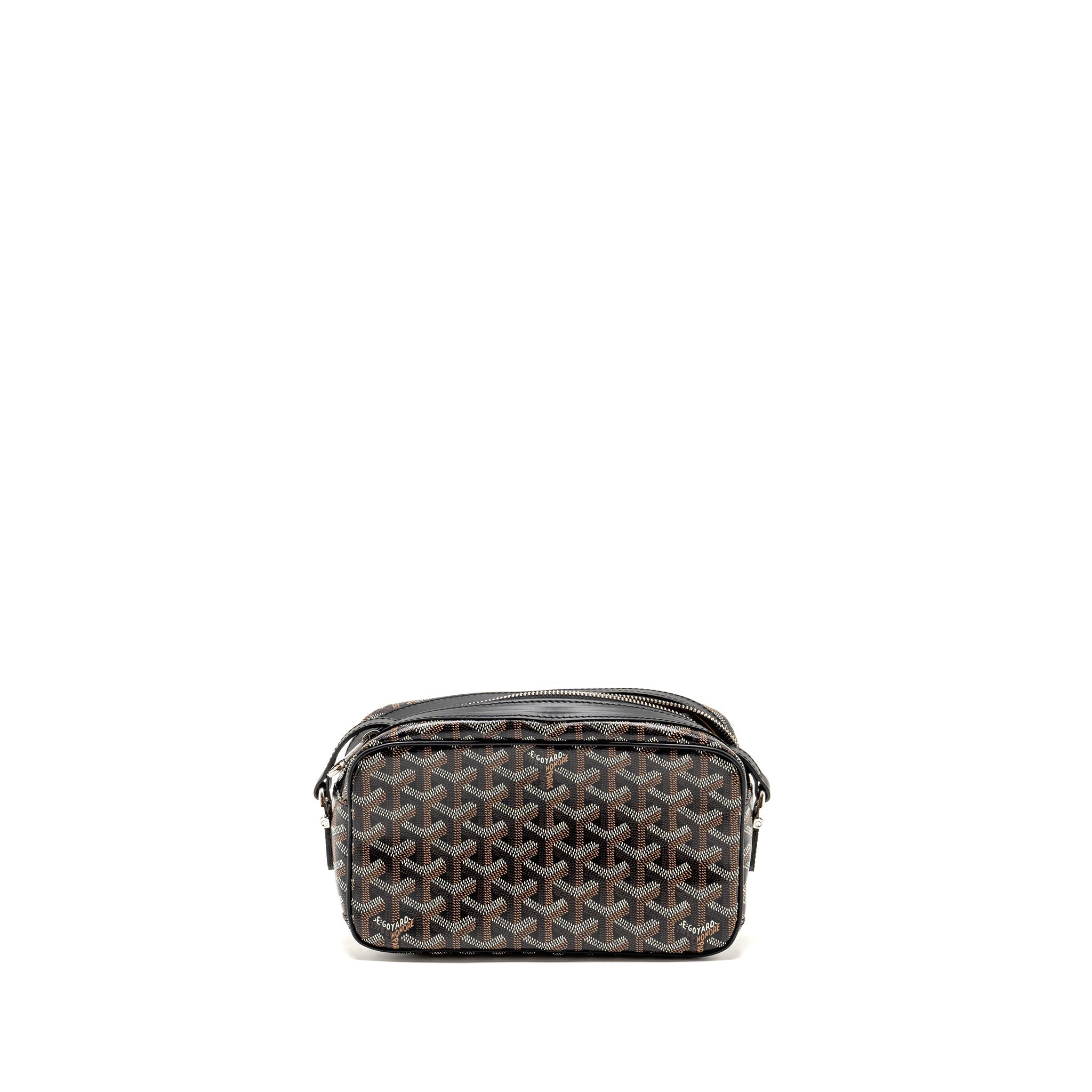 GOYARD CAP VERT PM CROSSBODY BAG GOYARDINE CANVAS/LEATHER BLACK SHW