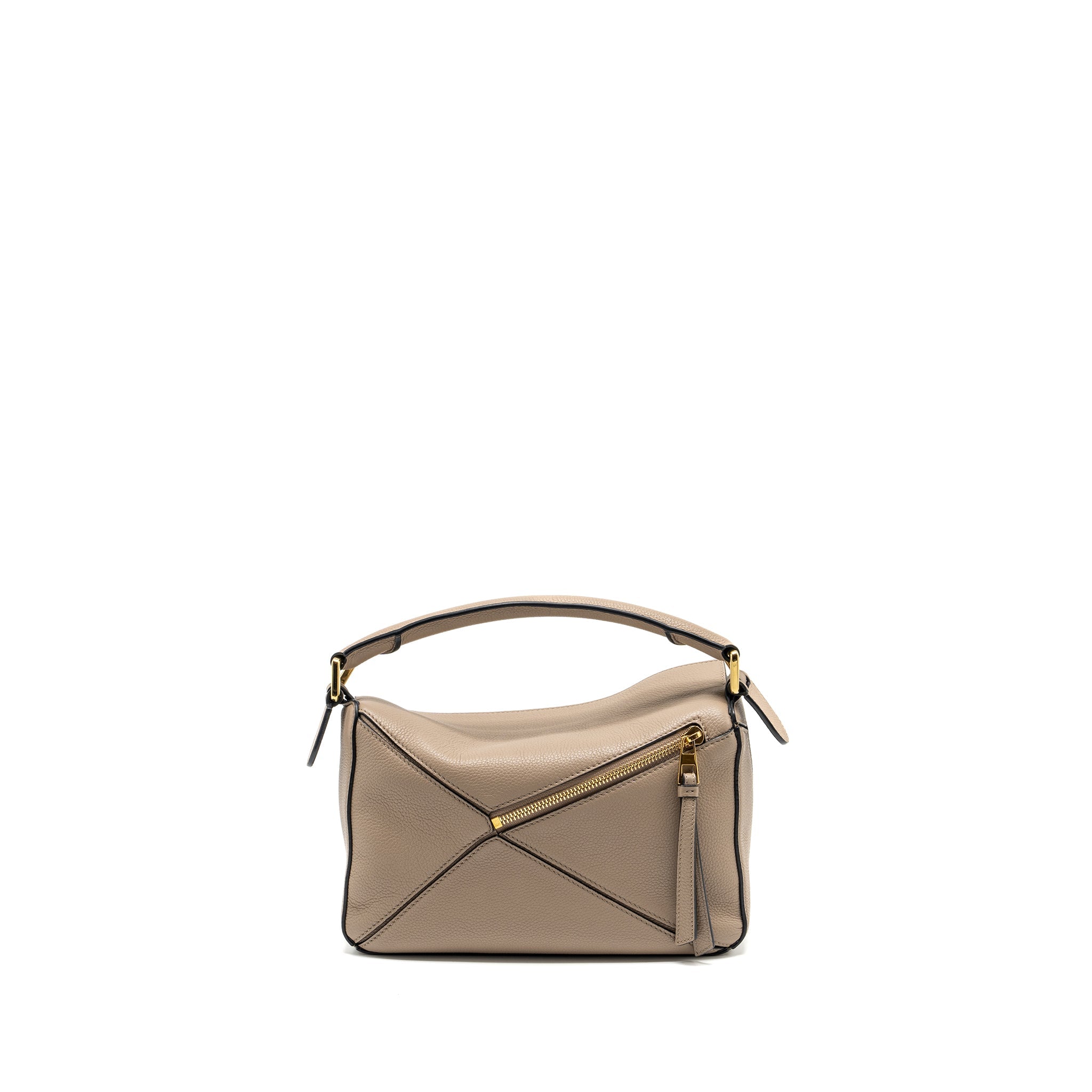 LOEWE SMALL PUZZLE BAG CALFSKIN SAND GHW
