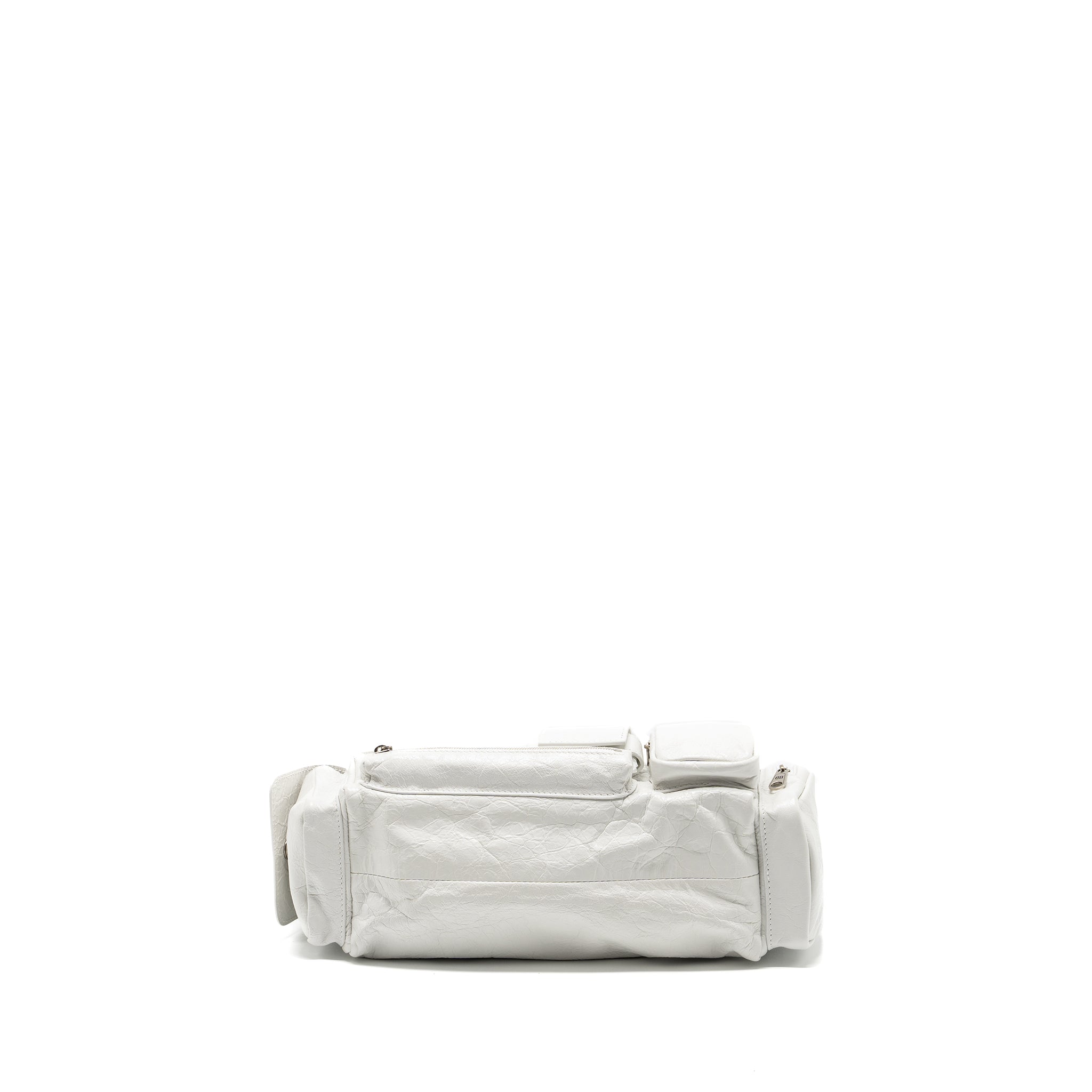 BALENCIAGA SUPERBUSY XS SLING BAG CALFSKIN OPTIC WHITE SHW