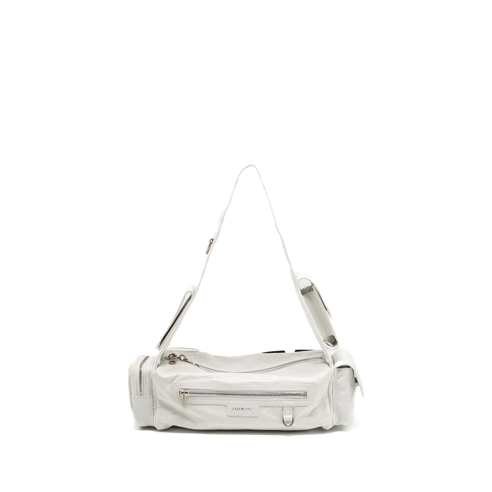 BALENCIAGA SUPERBUSY XS SLING BAG CALFSKIN OPTIC WHITE SHW