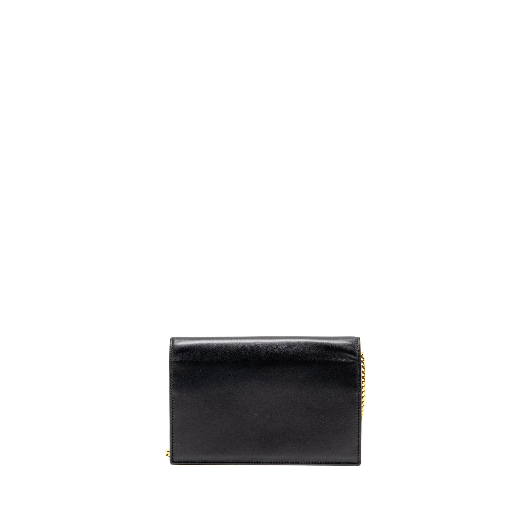 SAINT LAURENT/YSL SMALL TASSEL KATE BAG CALFSKIN BLACK GHW