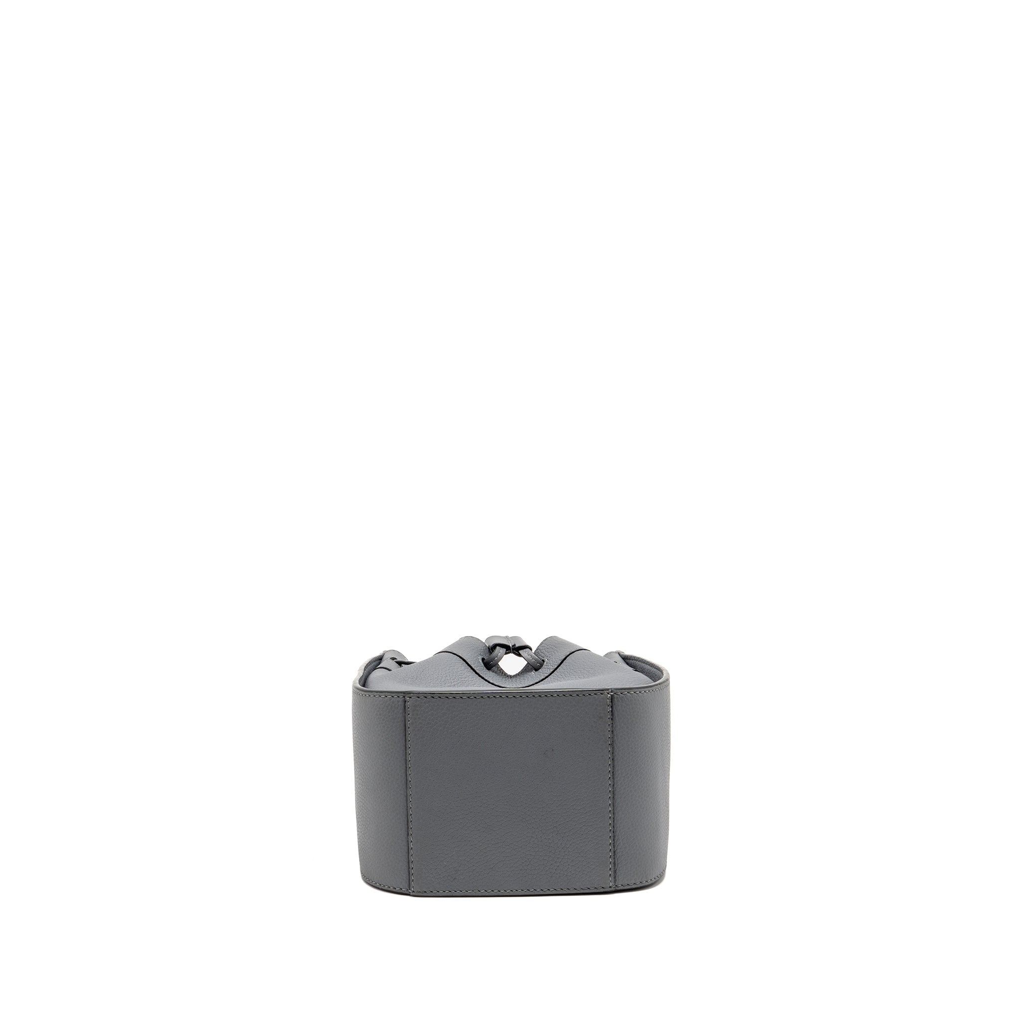LOEWE MINI HAMMOCK DRAWSTRING BAG GRAINED CALFSKIN GREY GHW