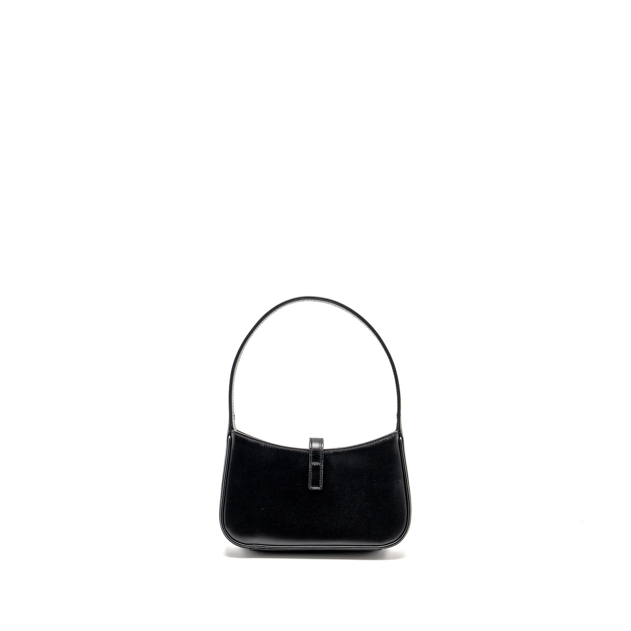 SAINT LAURENT / YSL MINI LE 5 A 7 HOBO BAG SMOOTH CALFSKIN BLACK GHW