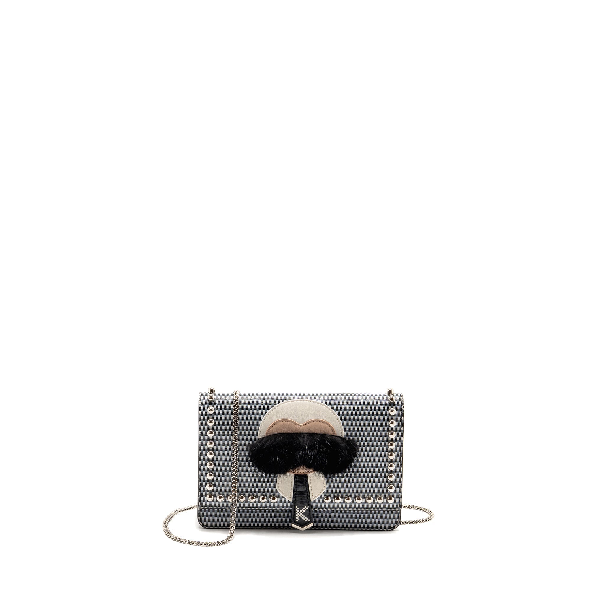 FENDI KARLITO WALLET ON CHAIN LEATHER MULTICOLOUR SHW