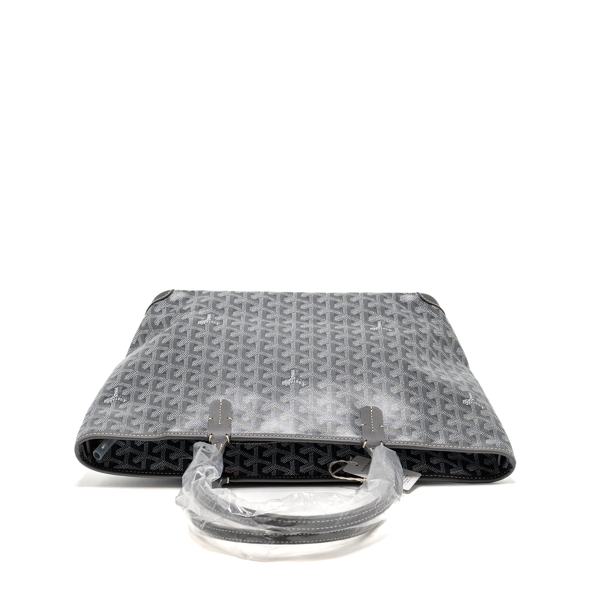 GOYARD ARTOIS PM TOTE BAG GOYARDINE CANVAS / CALFSKIN GREY