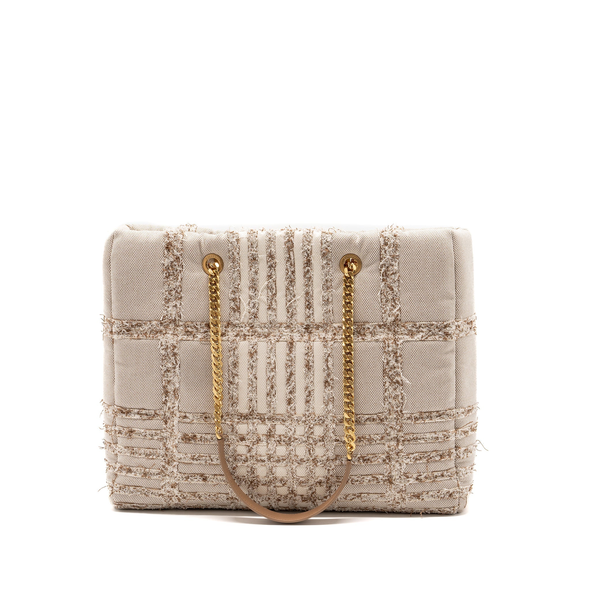 BURBERRY MEDIUM LOLA SHOPPER BAG CANVAS BEIGE GHW