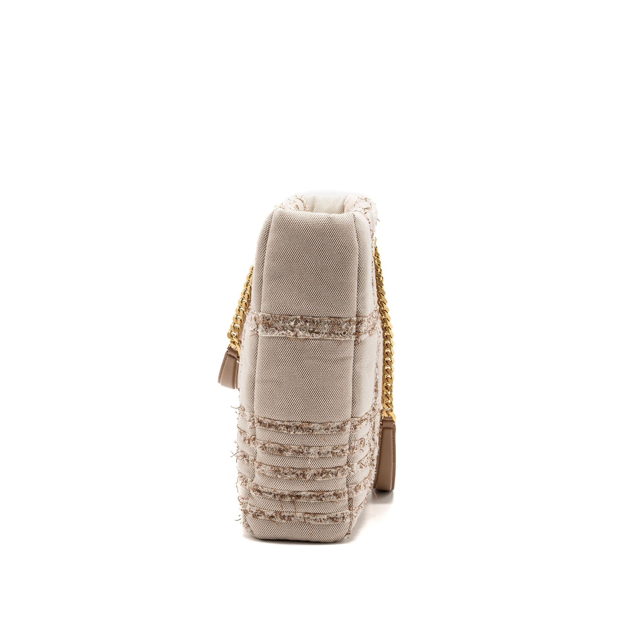 BURBERRY MEDIUM LOLA SHOPPER BAG CANVAS BEIGE GHW