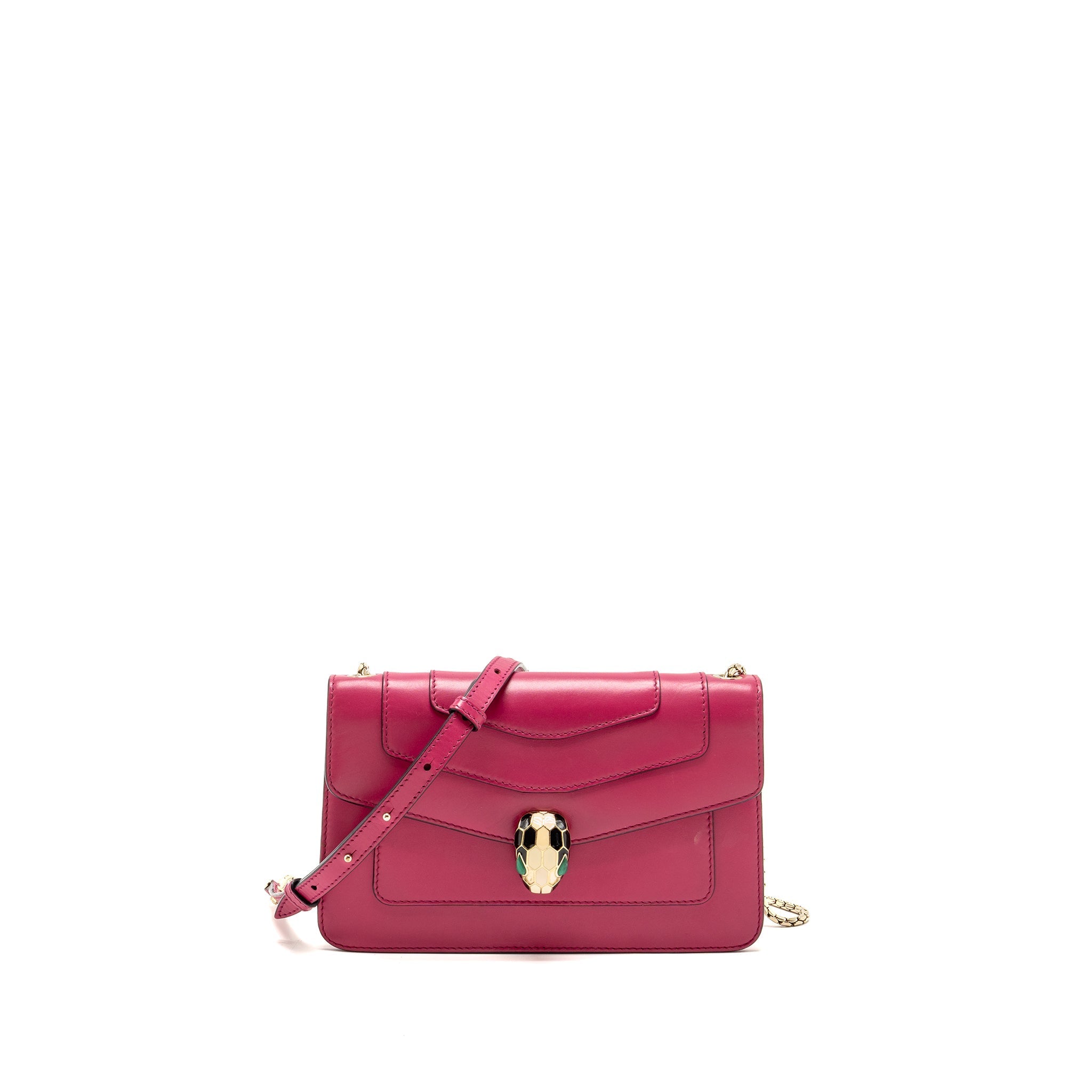 BVLGARI SERPENTI FOREVER CROSSBODY BAG CALFSKIN HOT PINK LGHW