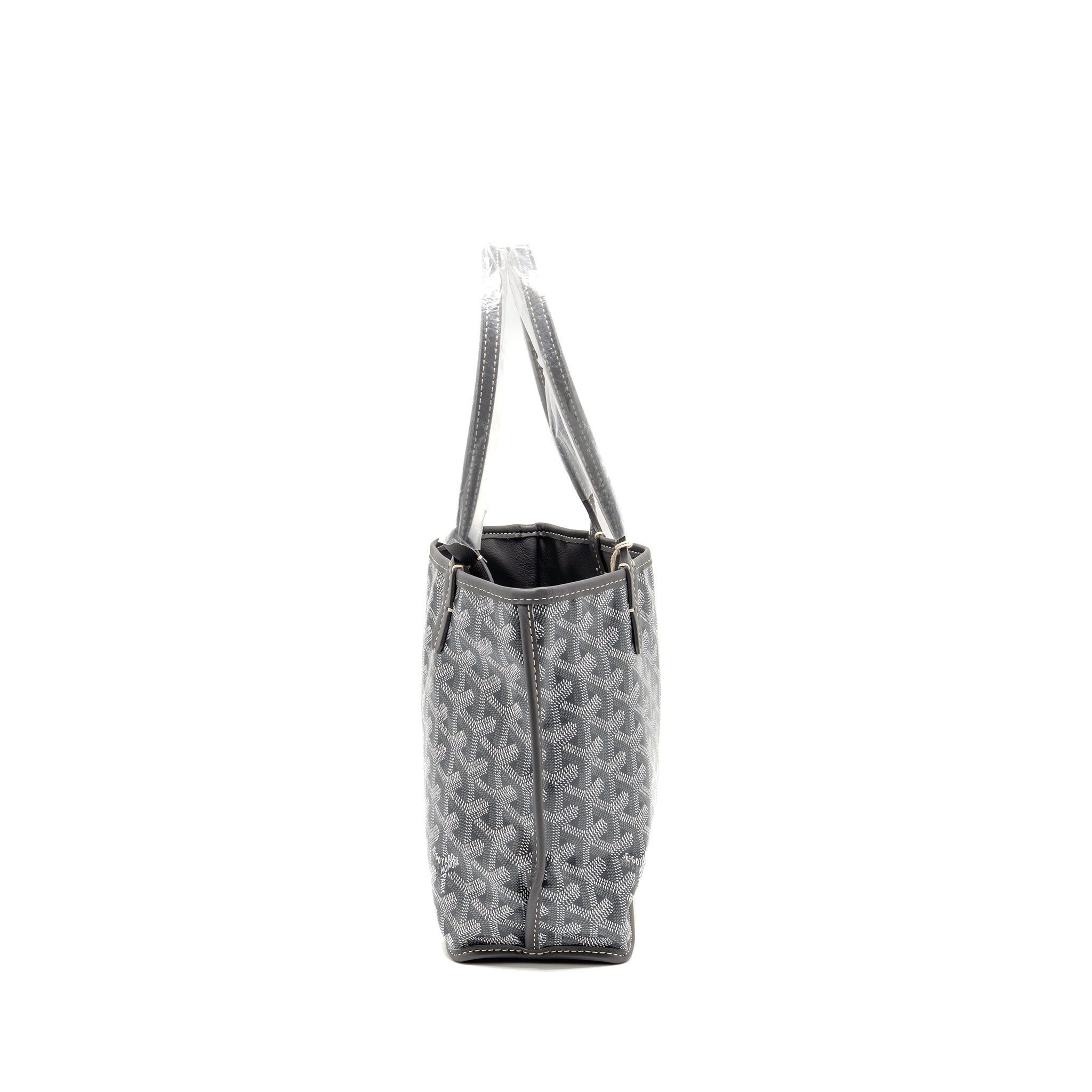 GOYARD MINI ANJOU TOTE BAG GOYARDINE CANVAS GREY SHW