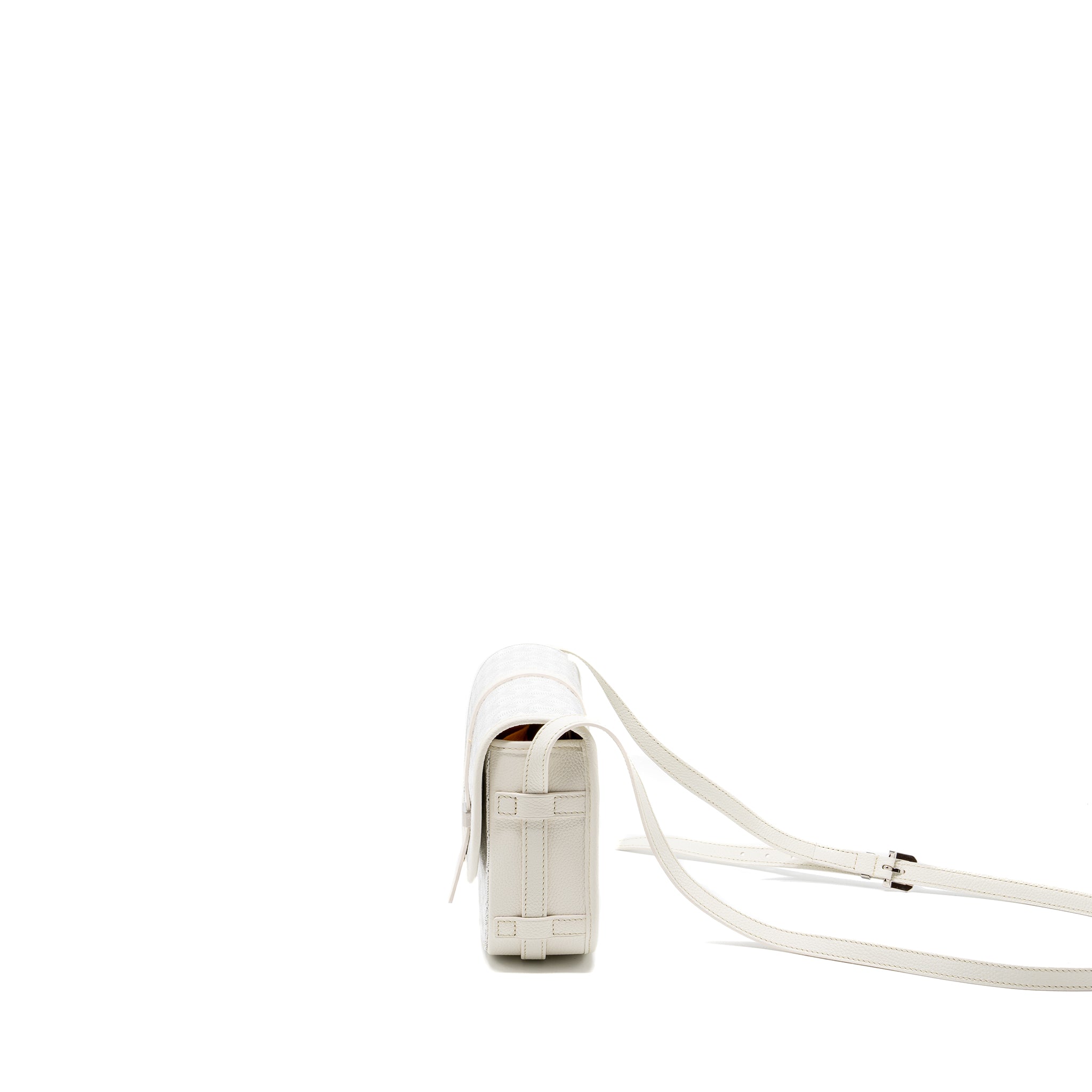 GOYARD BELVEDERE PM MESSANGER BAG GOYARDLINE CANVAS WHITE SHW