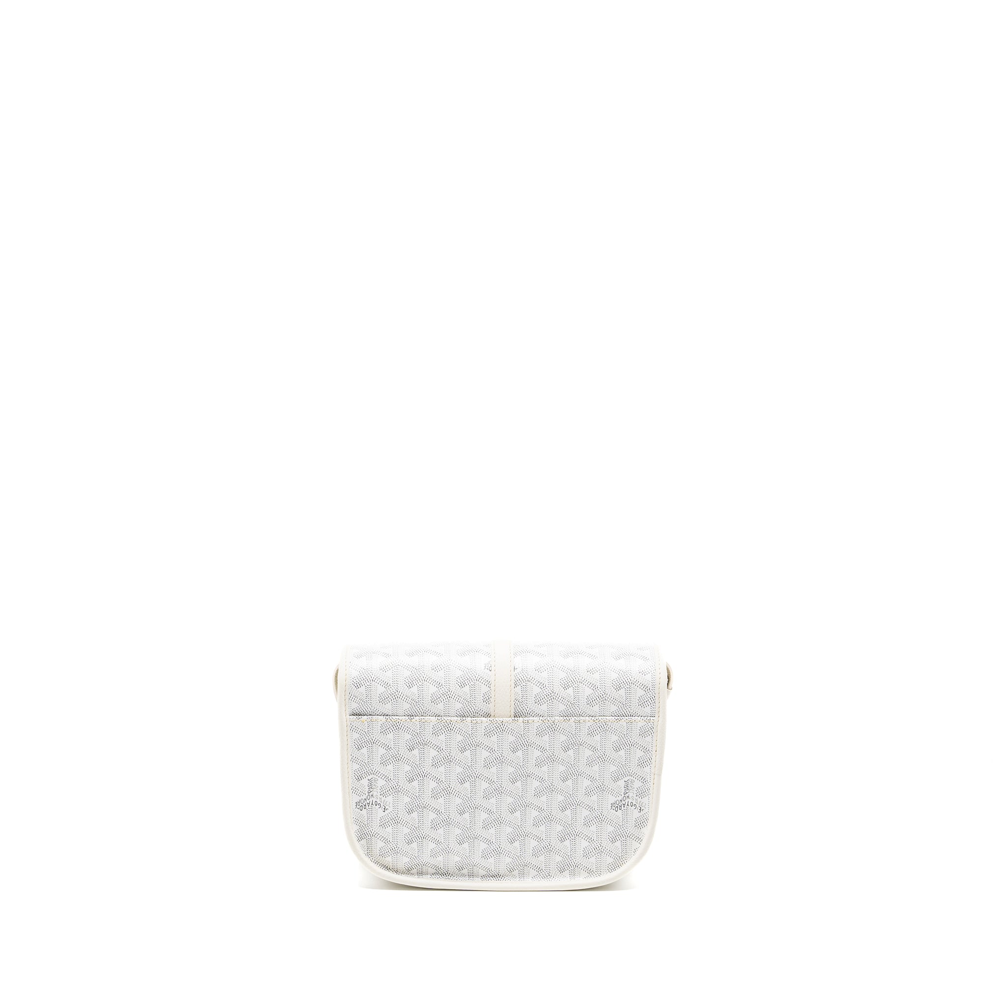 GOYARD BELVEDERE PM MESSANGER BAG GOYARDLINE CANVAS WHITE SHW
