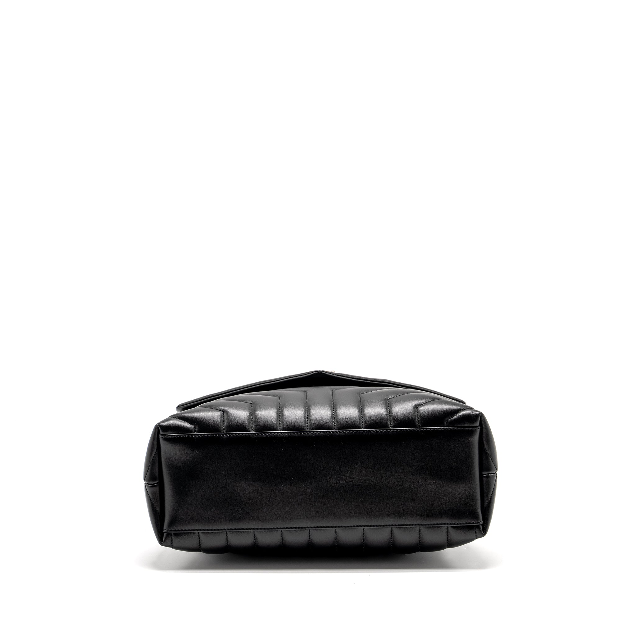 SAINT LAURENT/YSL MEDIUM LOULOU SHOULDER BAG CALFSKIN BLACK SHW