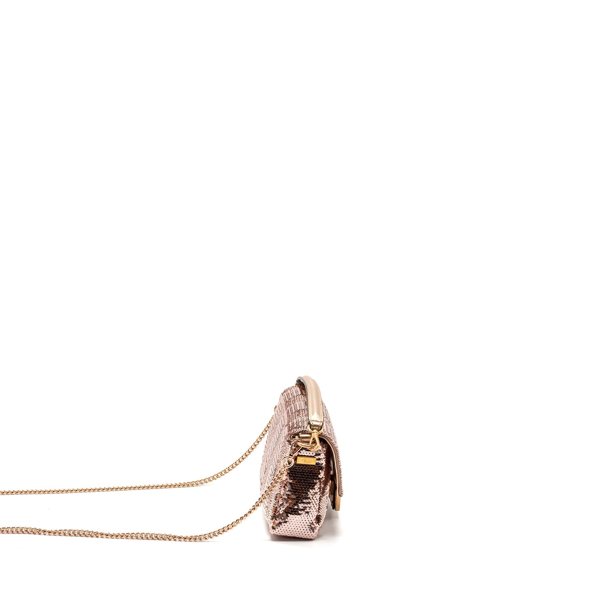 FENDI MINI BAGUETTE PAULETTE ROSE GOLD RGHW