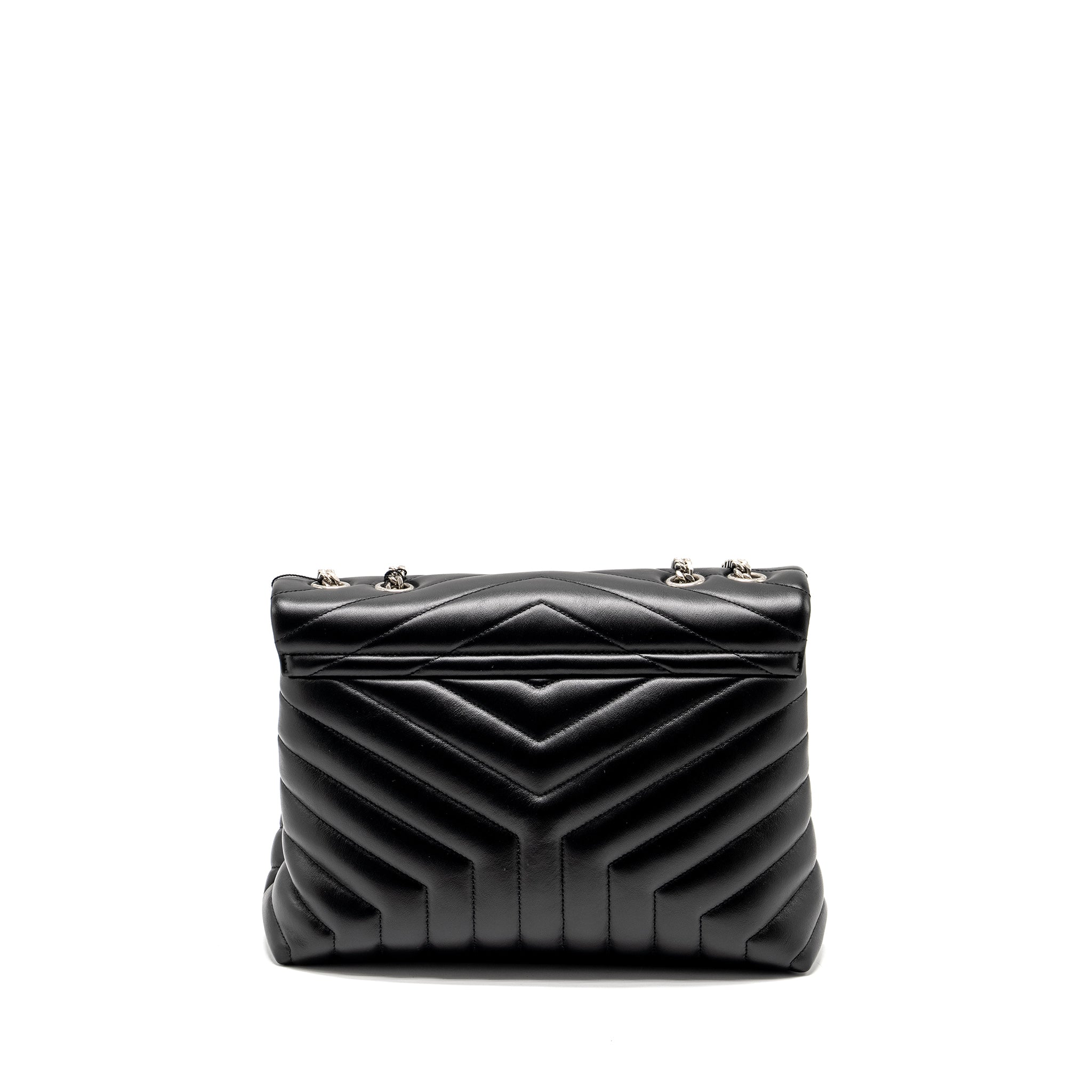 SAINT LAURENT/YSL MEDIUM LOULOU SHOULDER BAG CALFSKIN BLACK SHW