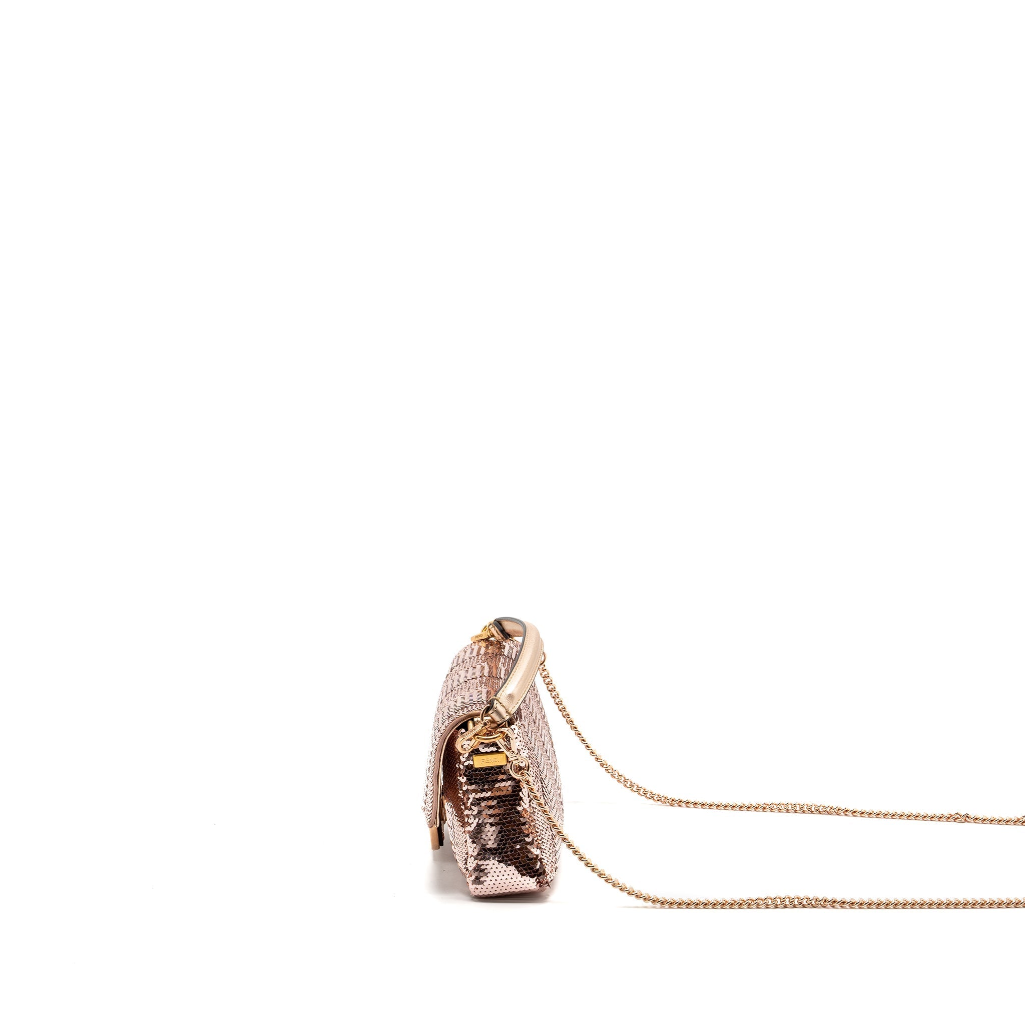 FENDI MINI BAGUETTE PAULETTE ROSE GOLD RGHW