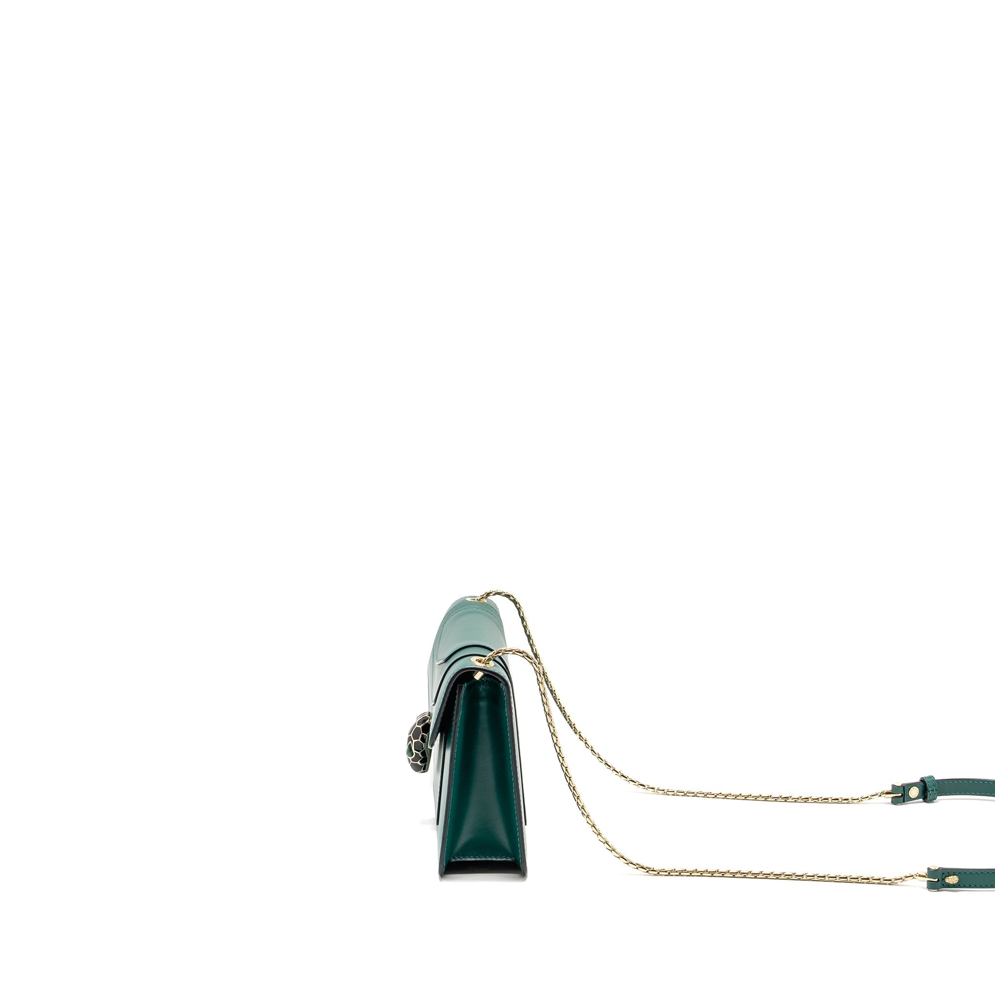 BVLGARI SERPENTI FOREVER BAG CALFSKIN GREEN LGHW