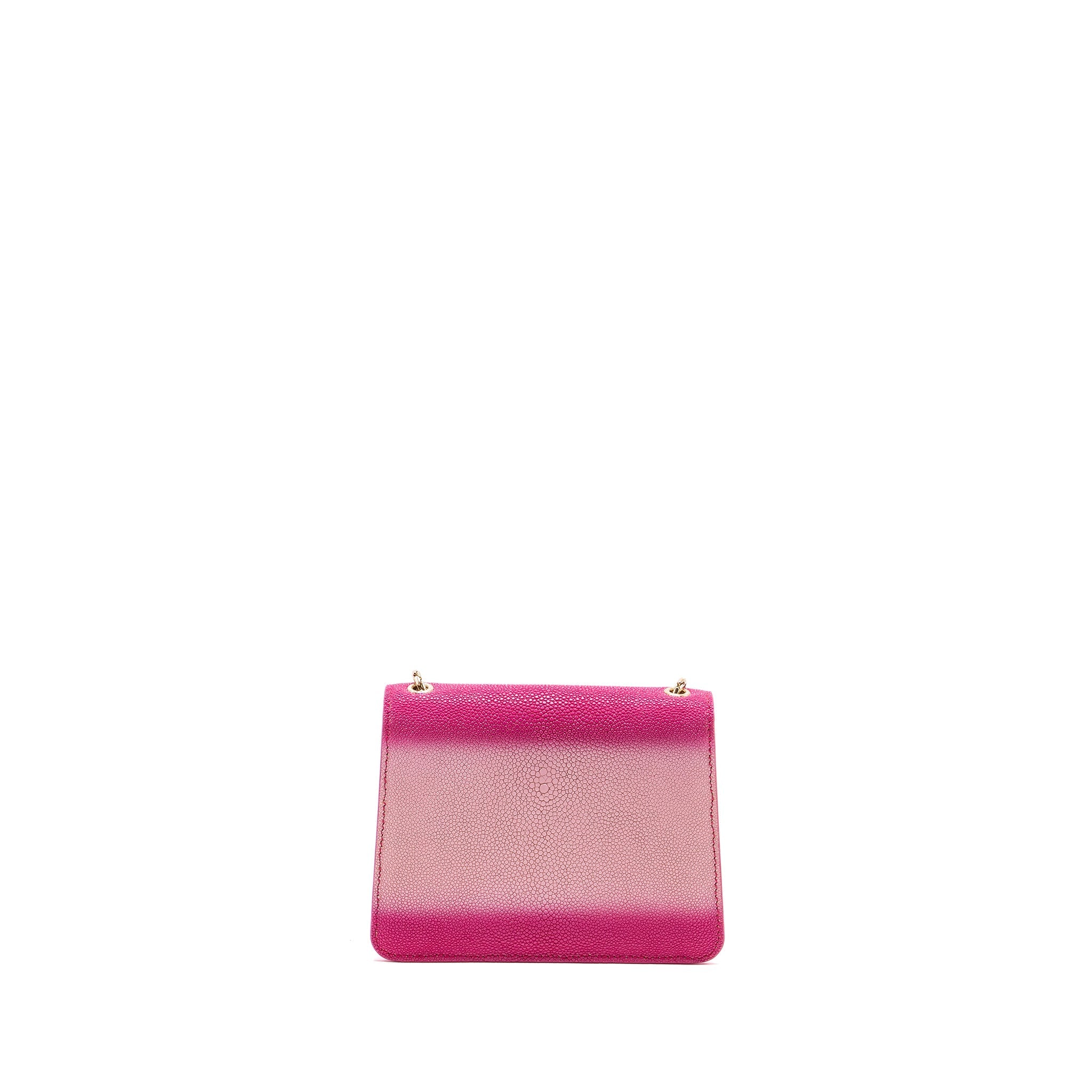 BVLGARI SERPENTI FOREVER BAG GALUCHAT IRIDESCENT PINK GHW