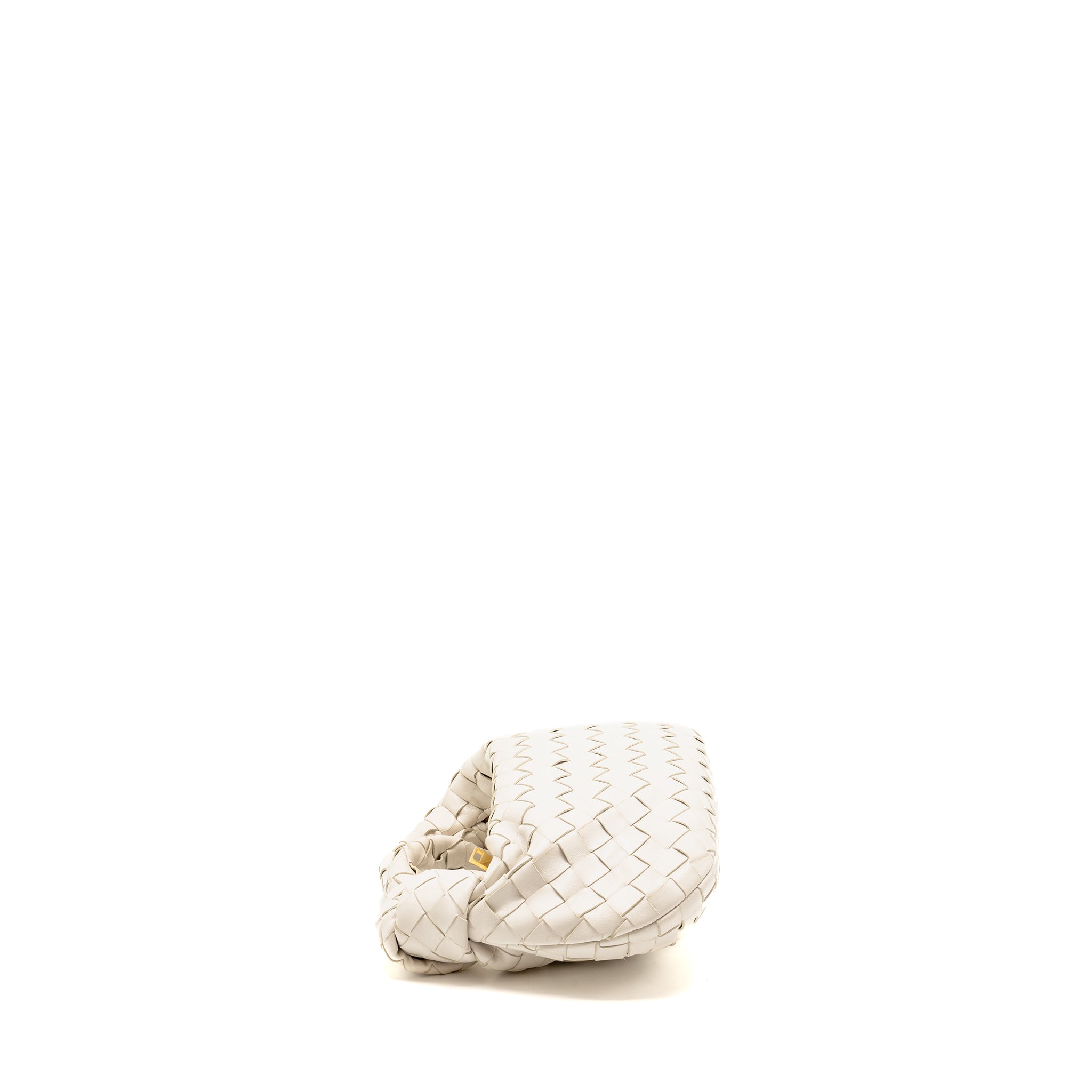 BOTTEGA VENETA MINI JODIE LAMBSKIN WHITE GHW