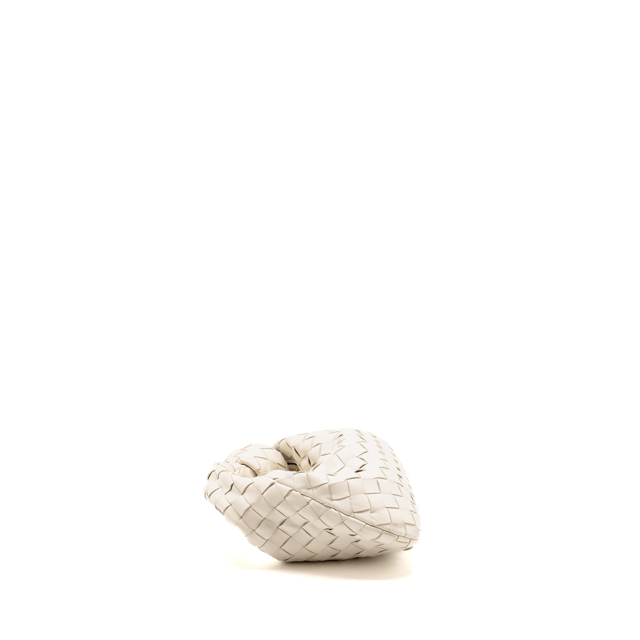 BOTTEGA VENETA MINI JODIE LAMBSKIN WHITE GHW