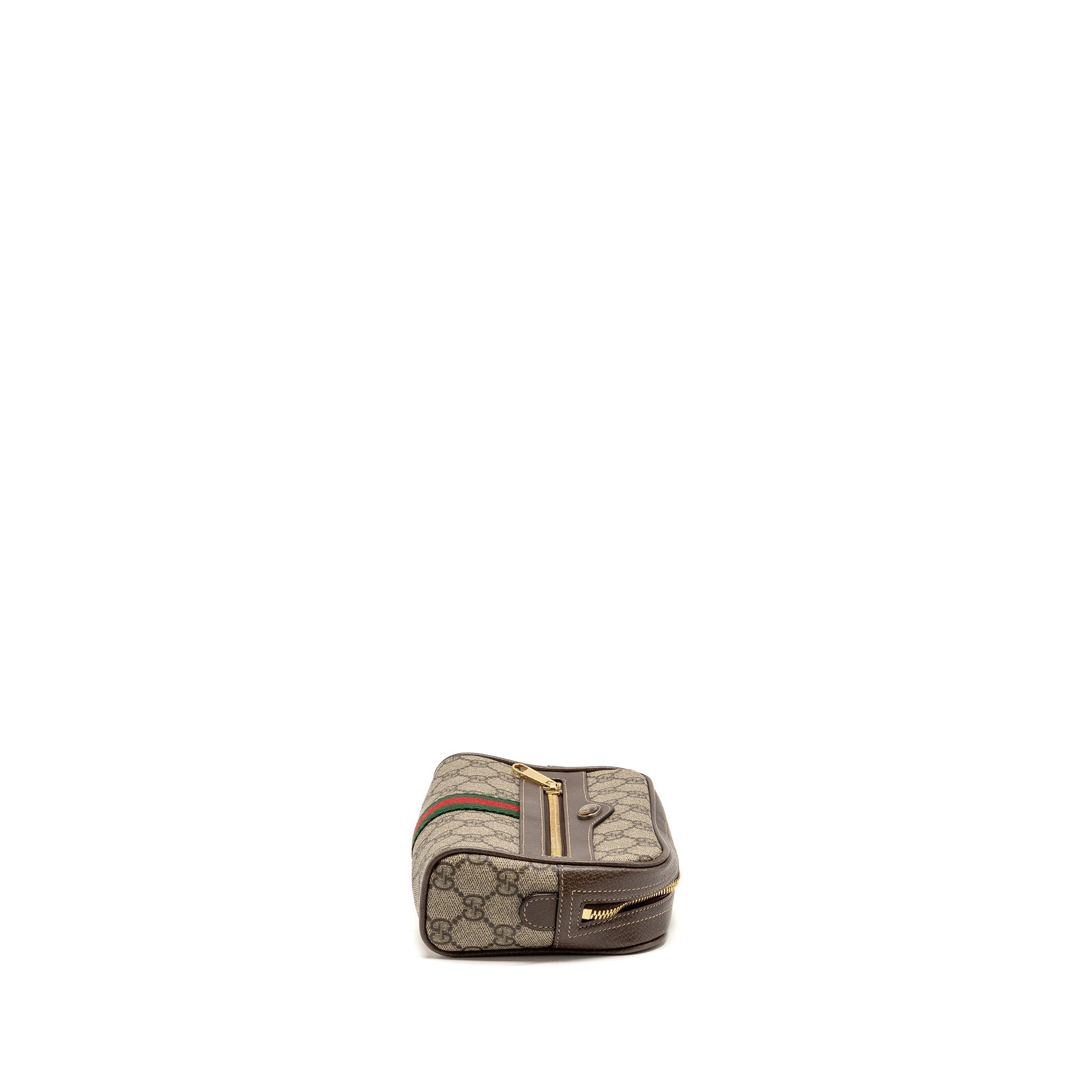 GUCCI SIZE 85 OPHIDIA SMALL BELT BAG GG SUPREME CANVAS GHW