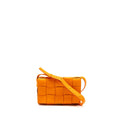 BOTTEGA VENETA SMALL CASSETTE BAG LAMBSKIN ORANGE GHW