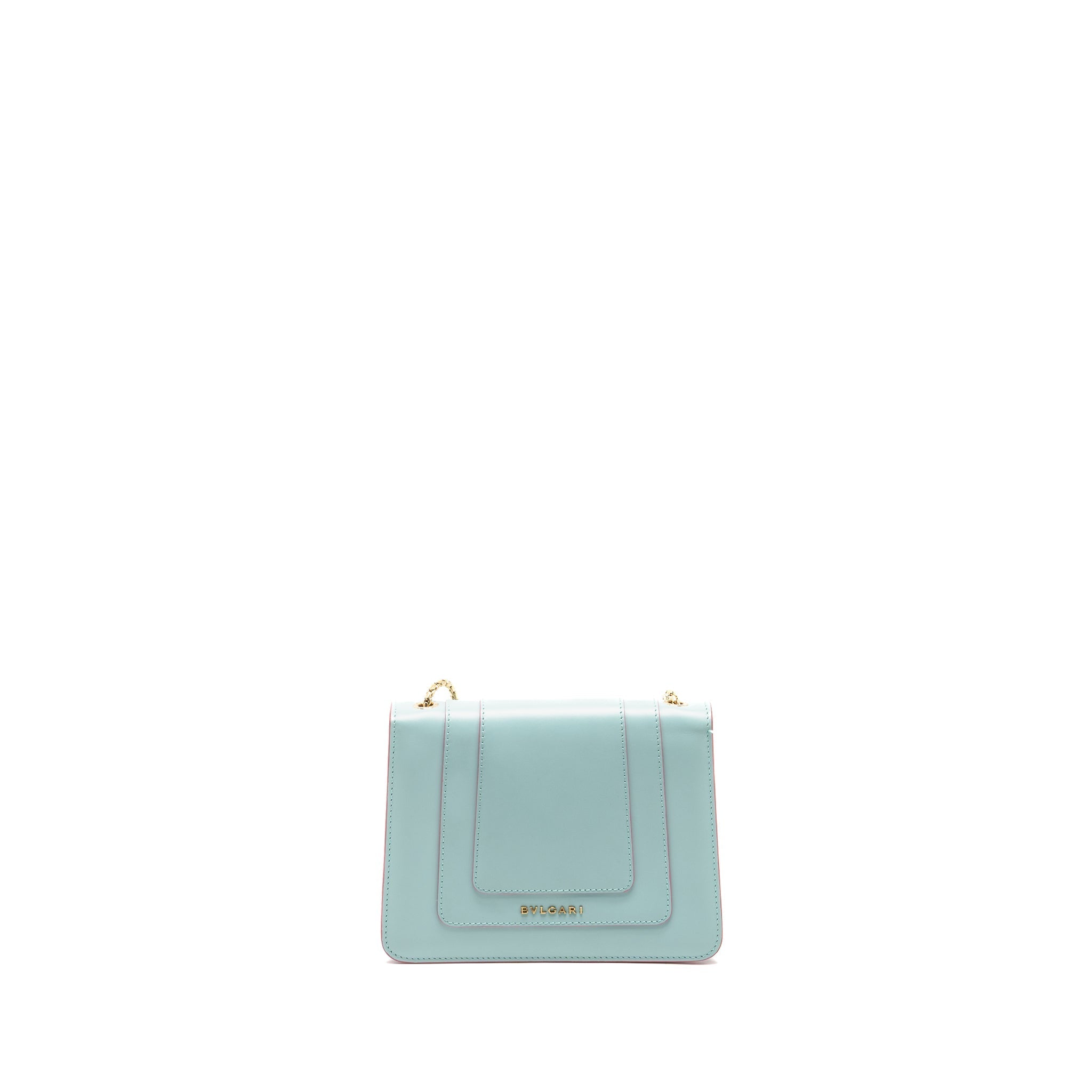 BVLGARI SERPENTI FOREVER CHAIN BAG CALFSKIN LIGHT BLUE LGHW