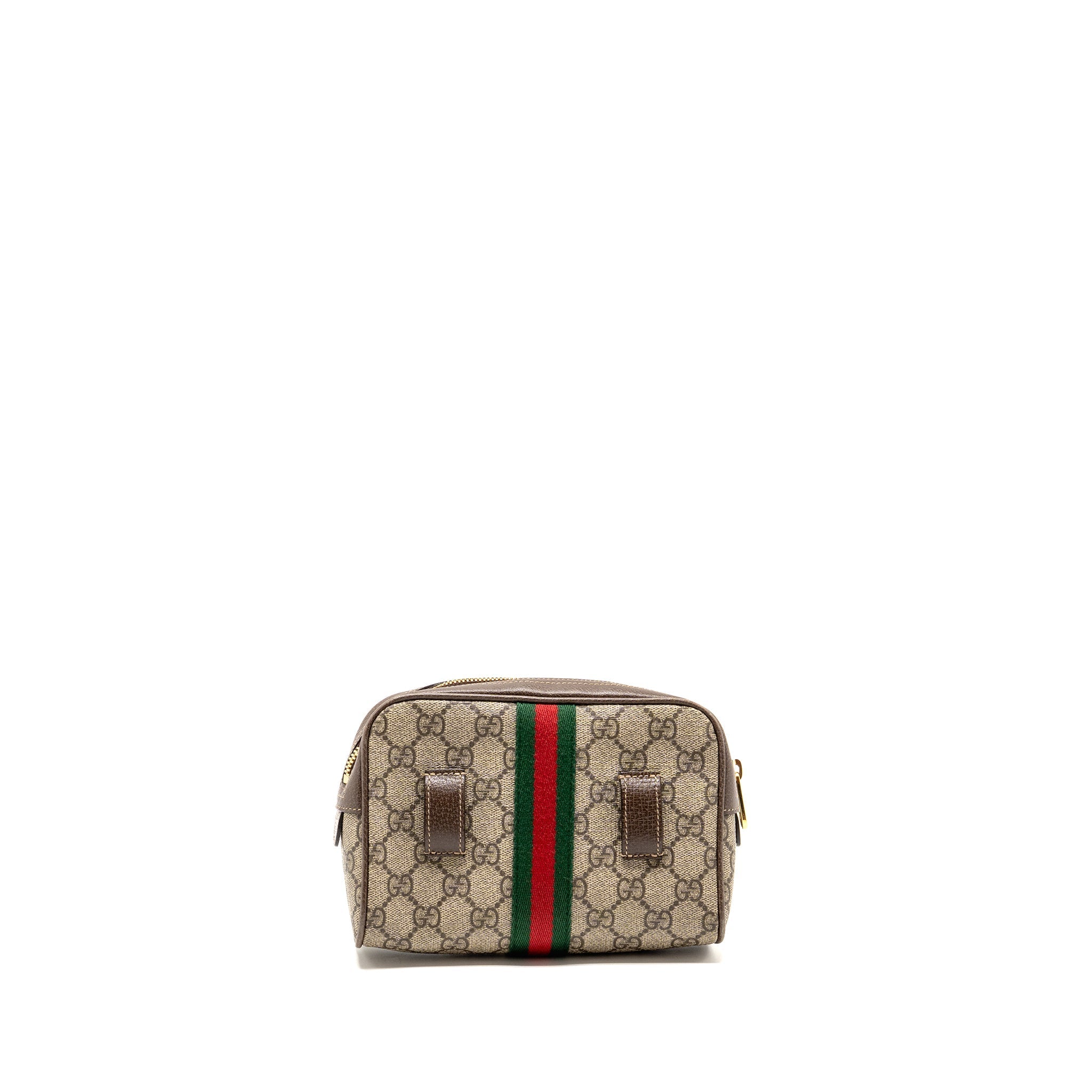 GUCCI SIZE 85 OPHIDIA SMALL BELT BAG GG SUPREME CANVAS GHW