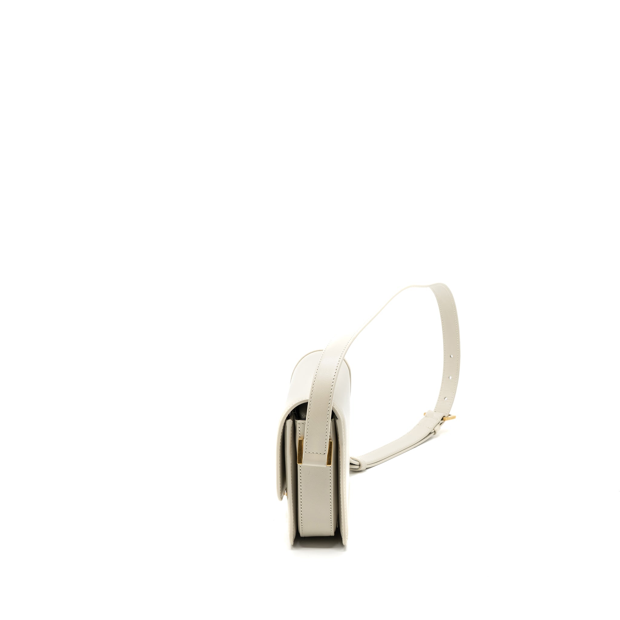 SAINT LAURENT SMALL SOLFERINO SATCHEL CROSSBODY BAG WHITE GHW